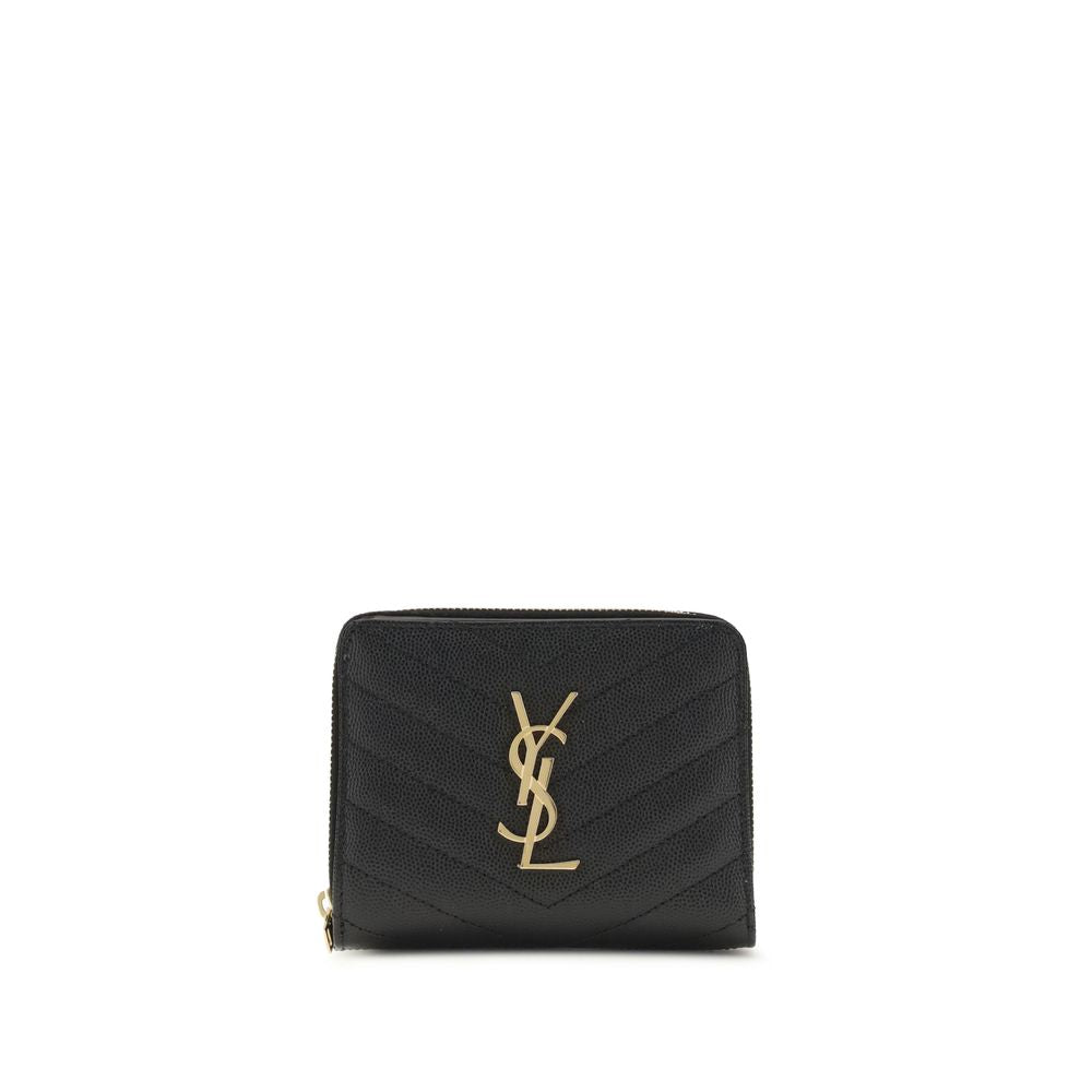 Saint Laurent Black Calf Leather Bos Taurus Wallet | Regal Royce