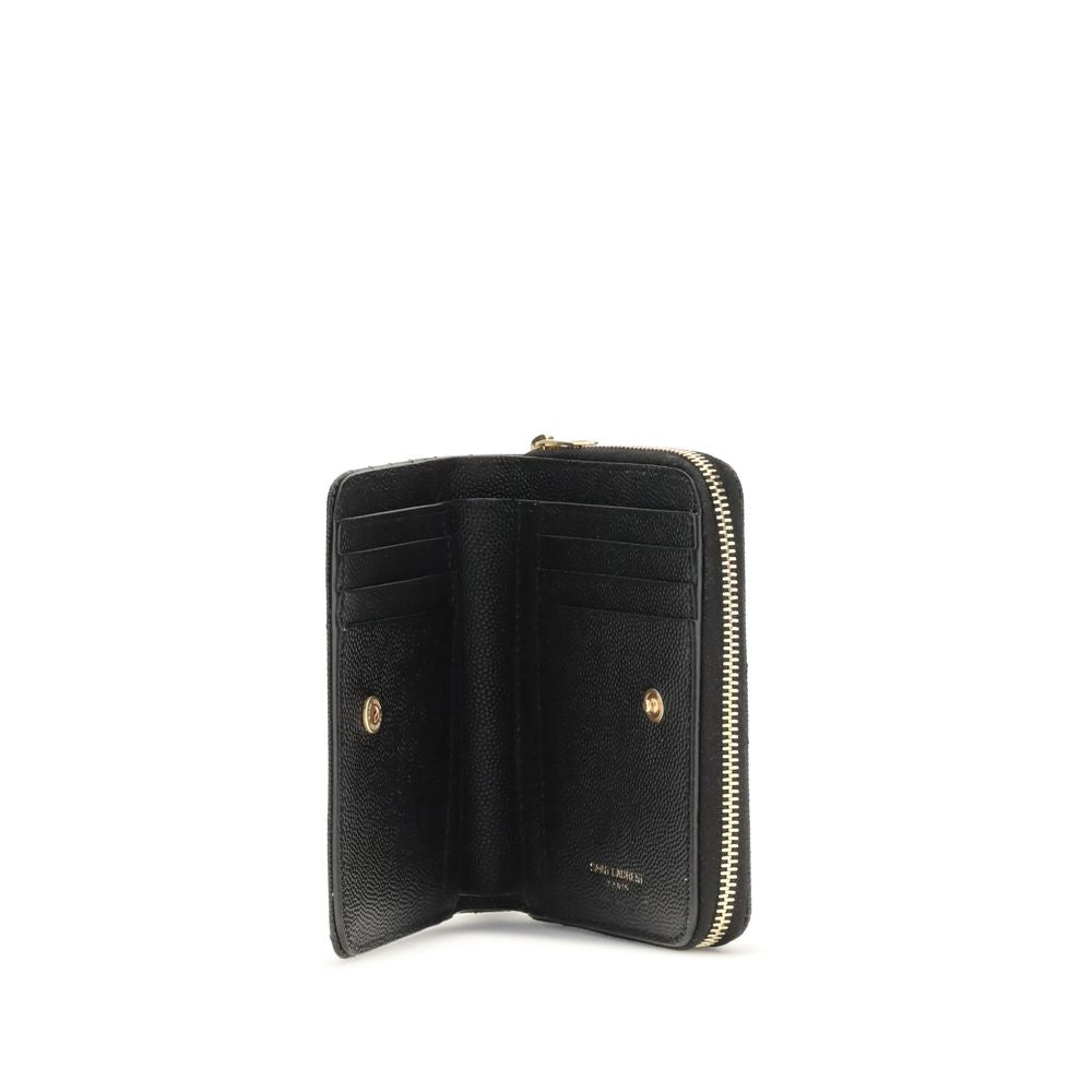 Saint Laurent Black Calf Leather Bos Taurus Wallet | Regal Royce