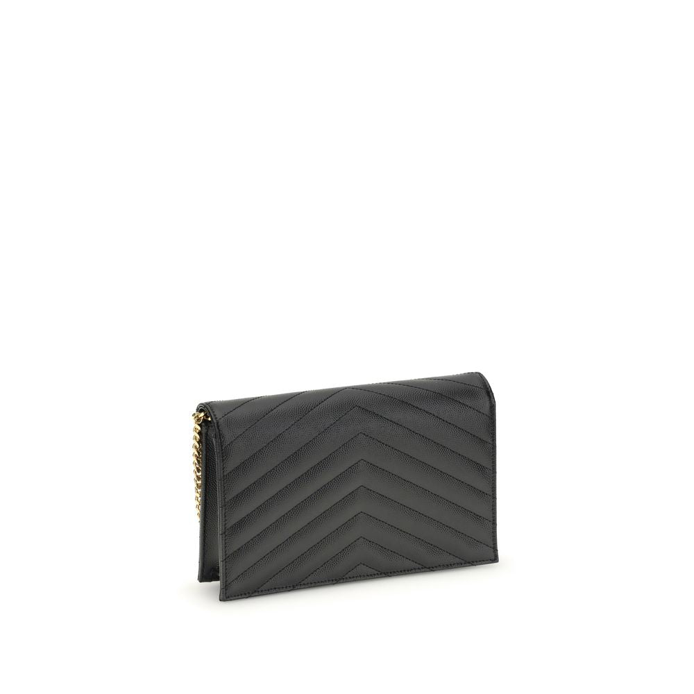 Saint Laurent Black Calf Leather Bos Taurus Wallet | Regal Royce