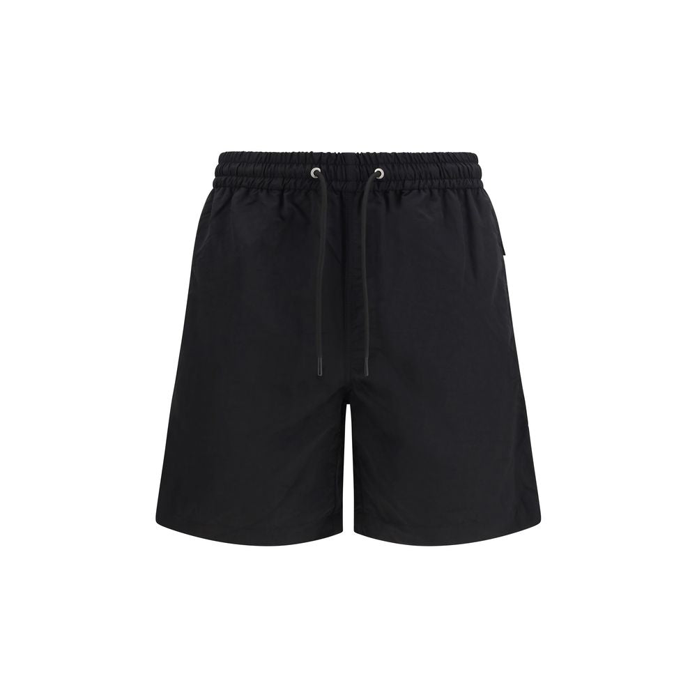 Sunflower Black Nylon Bermuda Shorts | Regal Royce
