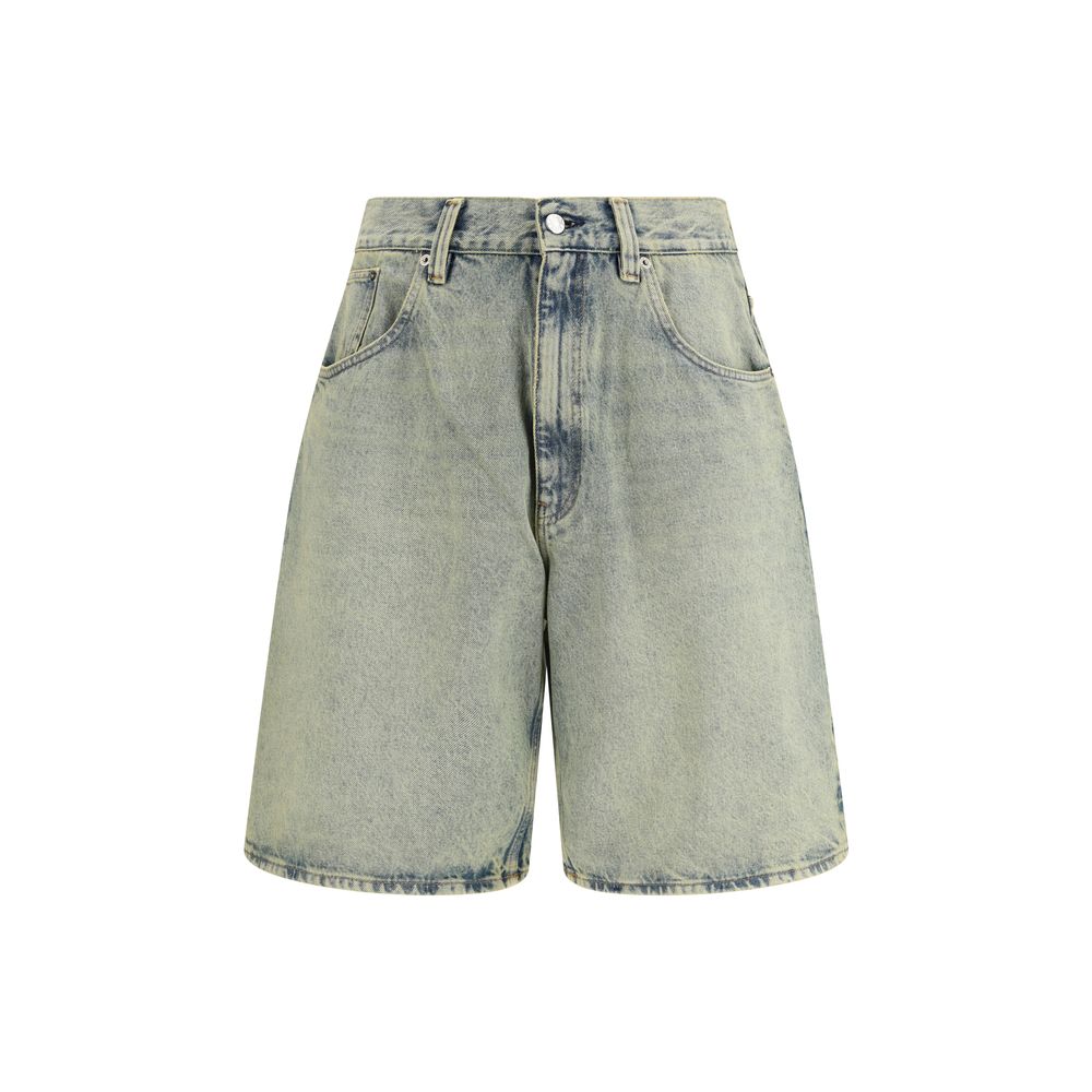 Sunflower Blue Cotton Bermuda Shorts | Regal Royce