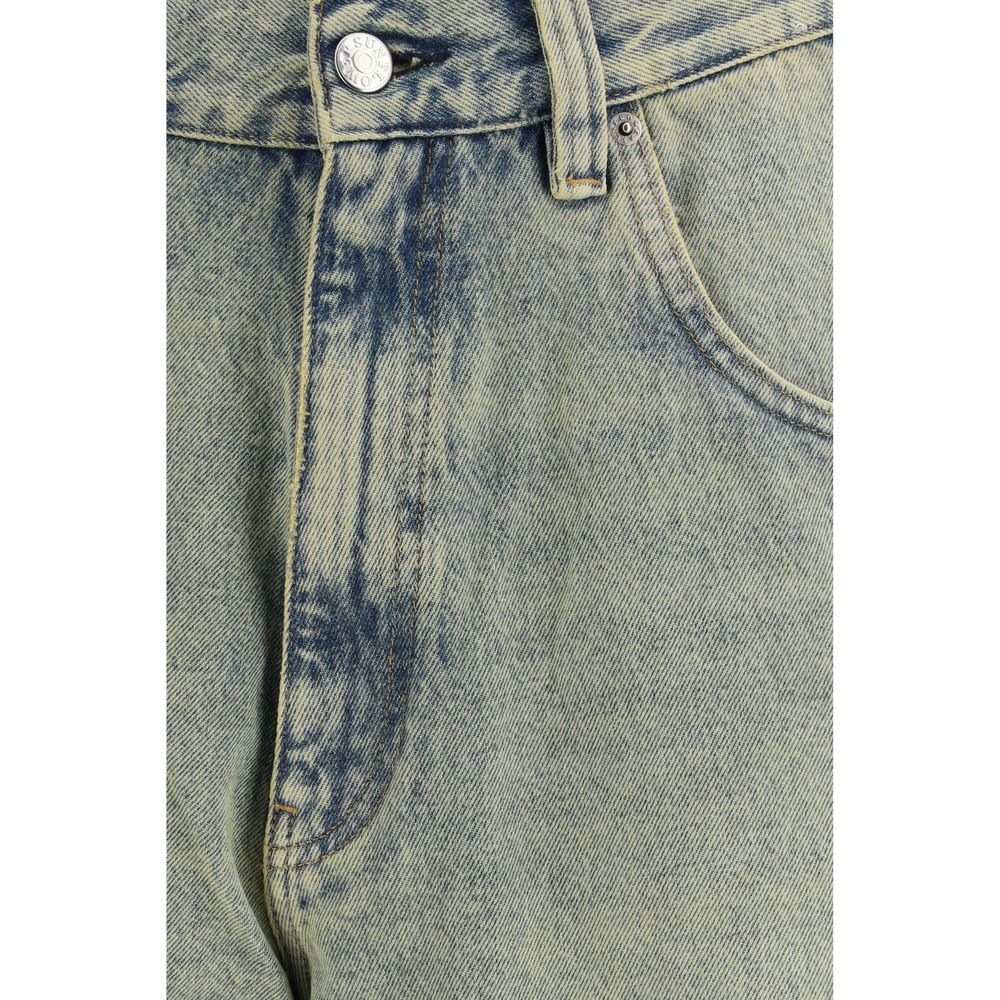 Sunflower Blue Cotton Bermuda Shorts | Regal Royce