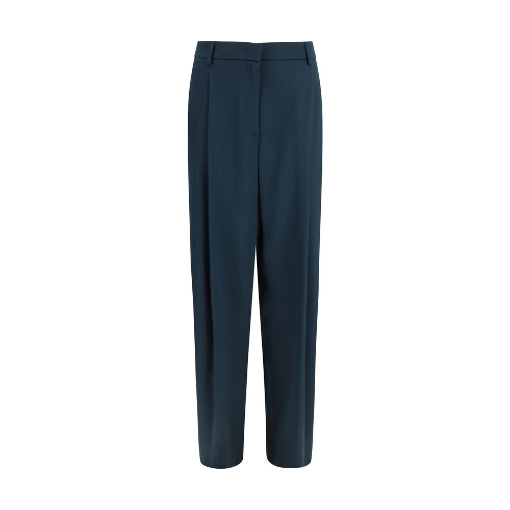 Giorgio Armani Blue Silk Casual Pants | Regal Royce