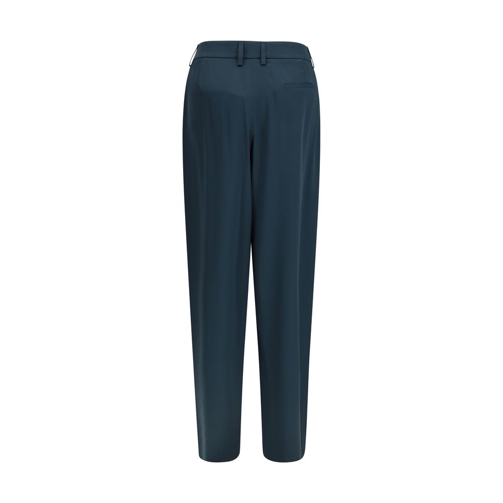 Giorgio Armani Blue Silk Casual Pants | Regal Royce