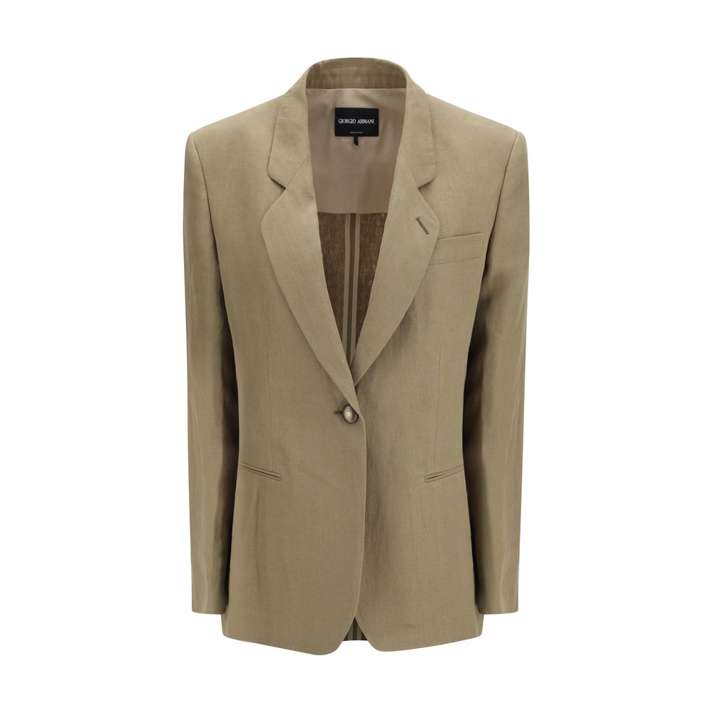 Giorgio Armani Brown Linen Coat | Regal Royce