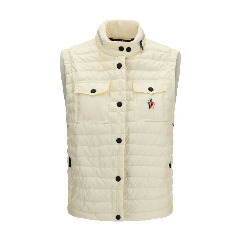 Moncler Grenoble Beige Polyamide Sleeveless Jacket | Regal Royce