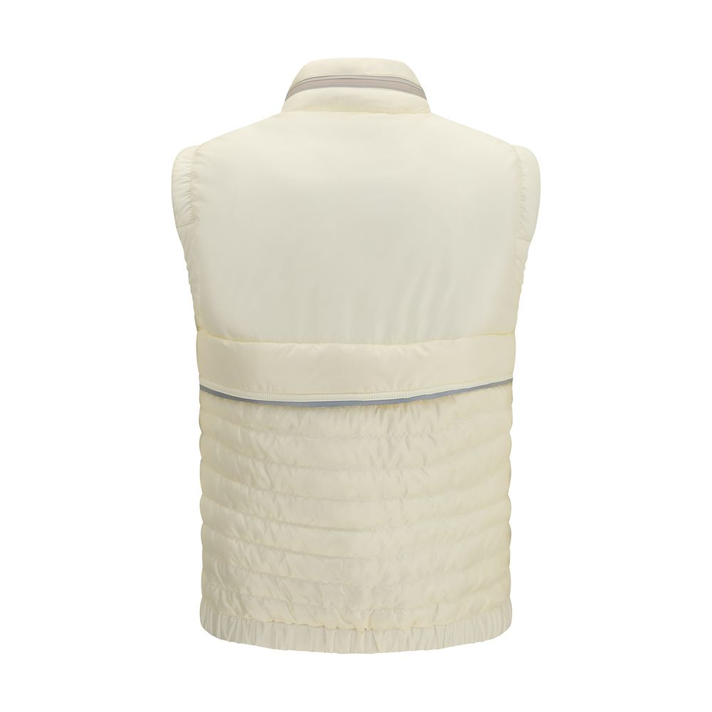 Moncler Grenoble Beige Polyamide Sleeveless Jacket | Regal Royce