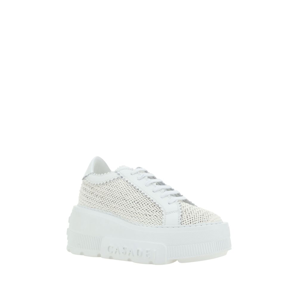 Casadei White Other Fibres Sneakers | Regal Royce
