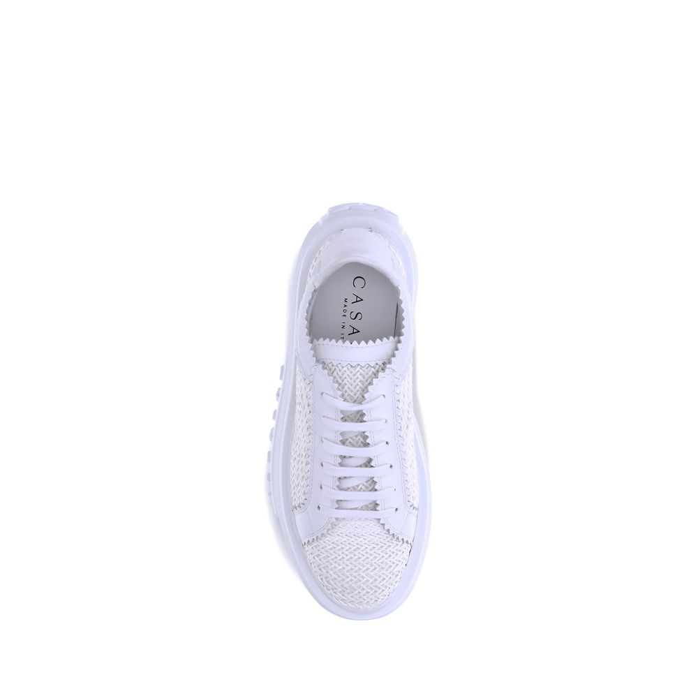 Casadei White Other Fibres Sneakers | Regal Royce