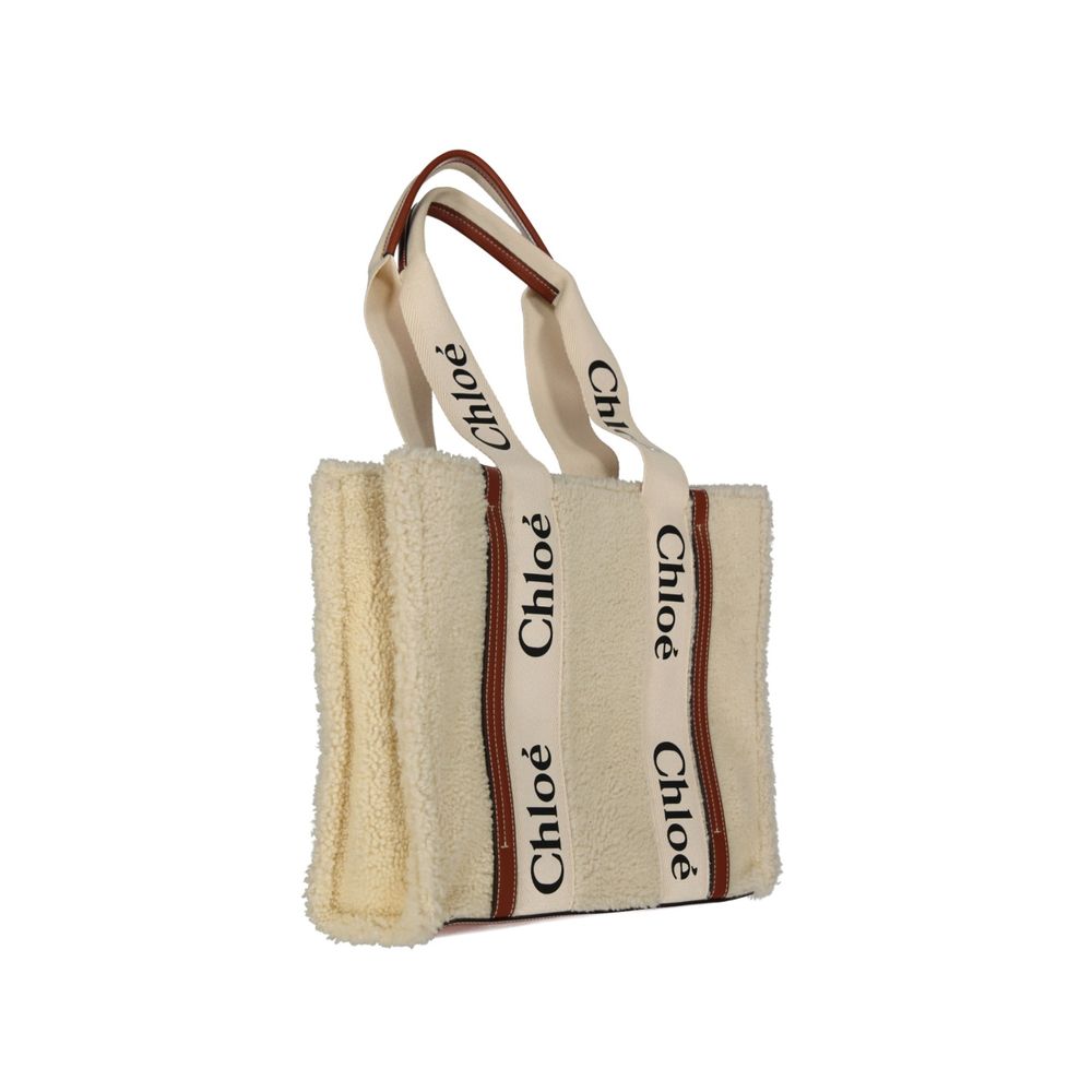 Chloé Beige Lamb Fur Tote Bag | Regal Royce