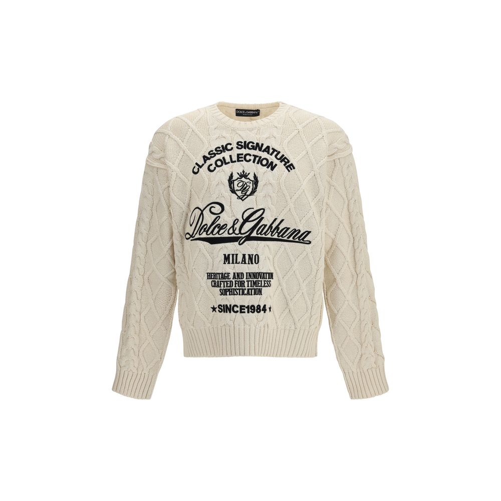 Dolce & Gabbana Beige Cotton Sweatshirt | Regal Royce