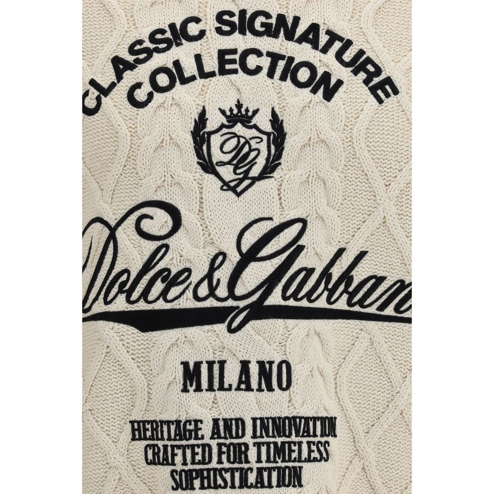 Dolce & Gabbana Beige Cotton Sweatshirt | Regal Royce