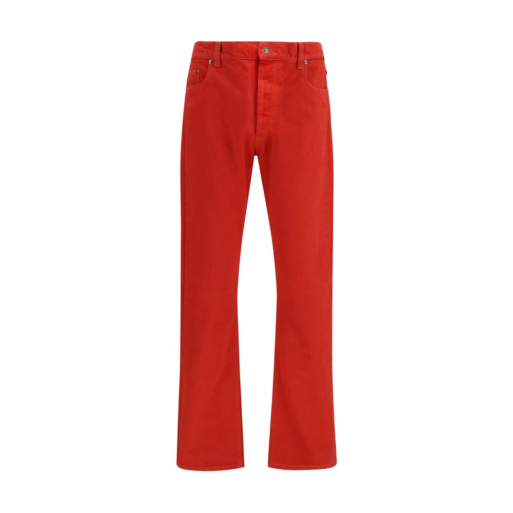 Versace Multicolor Cotton Straight-Leg Jeans | Regal Royce