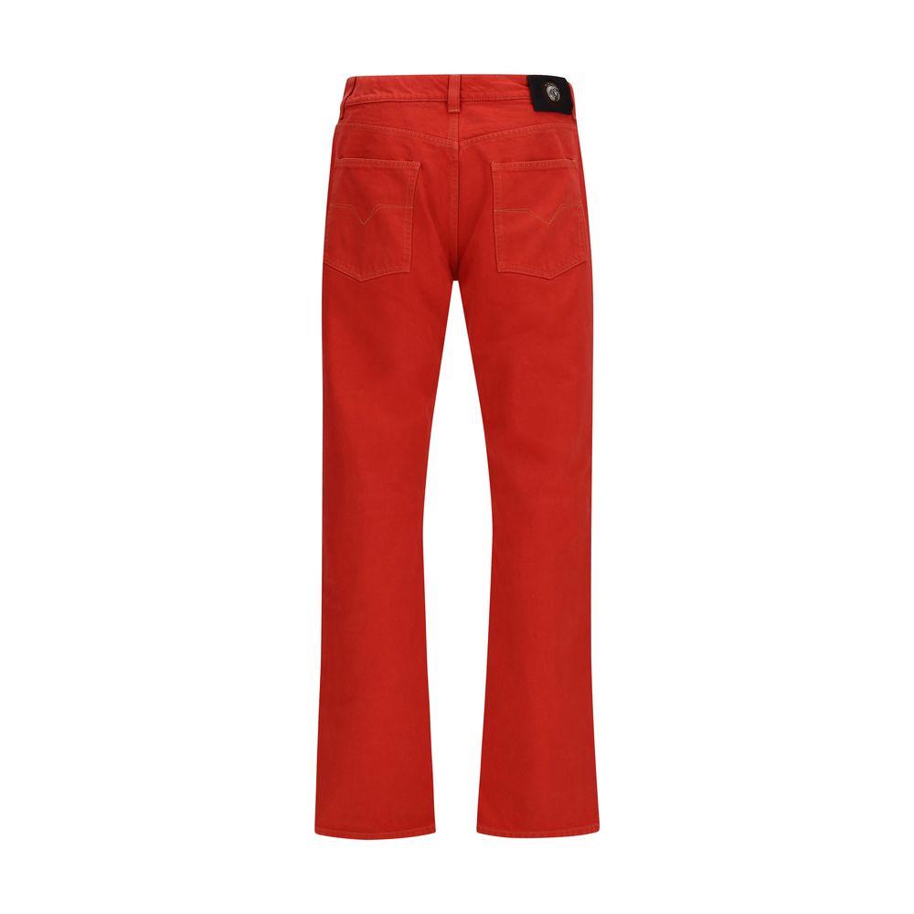 Versace Multicolor Cotton Straight-Leg Jeans | Regal Royce