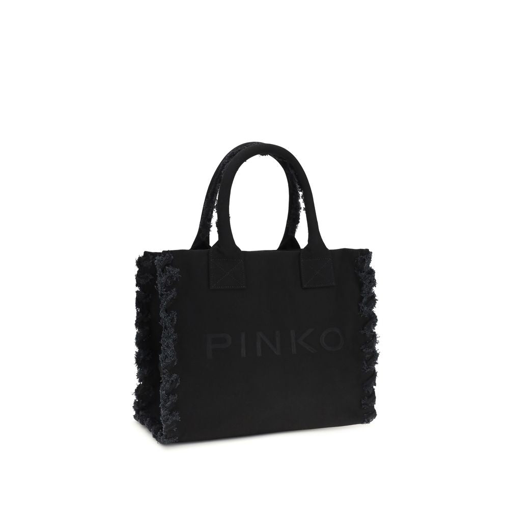 PINKO Black Cotton Shoulder Bag | Regal Royce