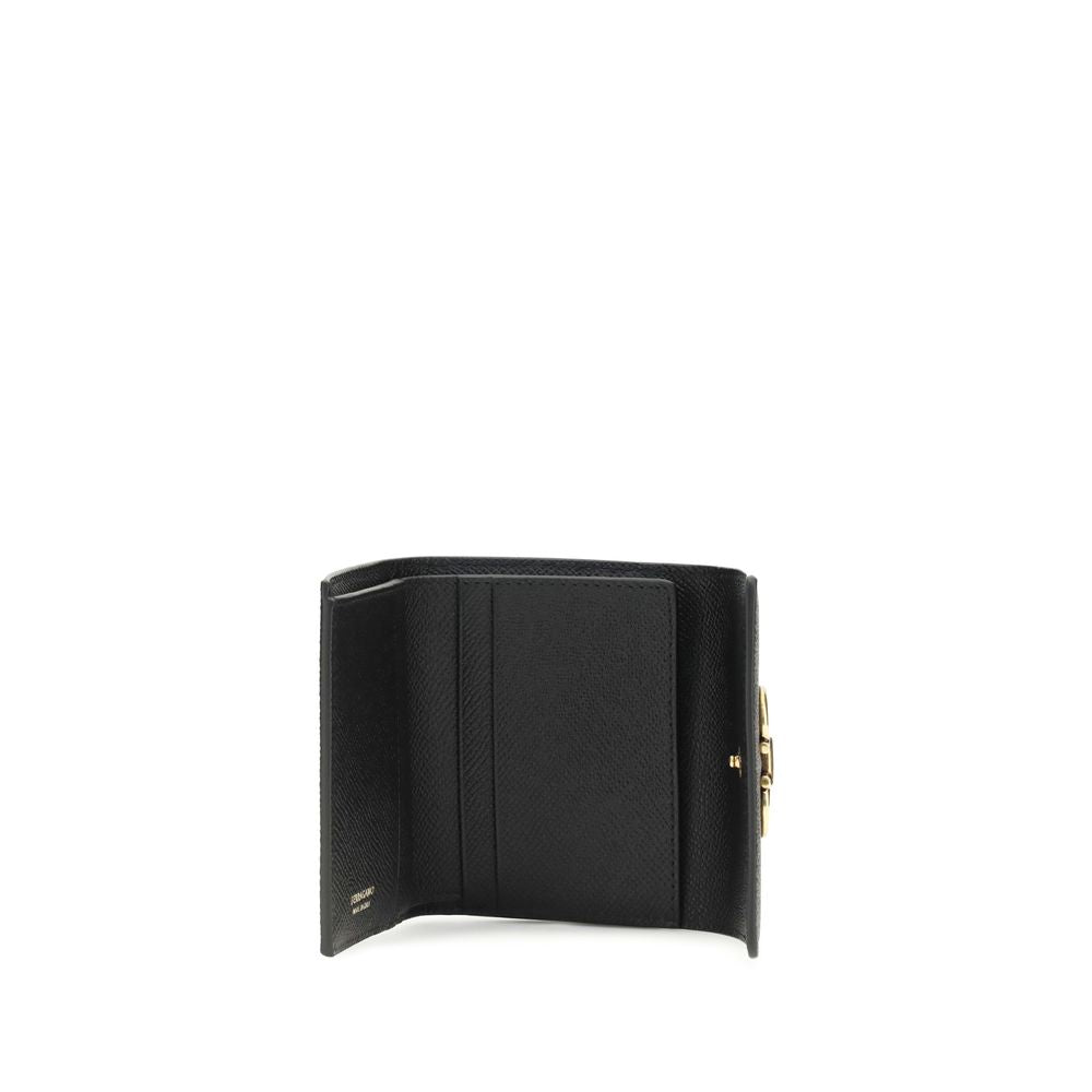Ferragamo Black Calf Leather Bos Taurus Wallet | Regal Royce