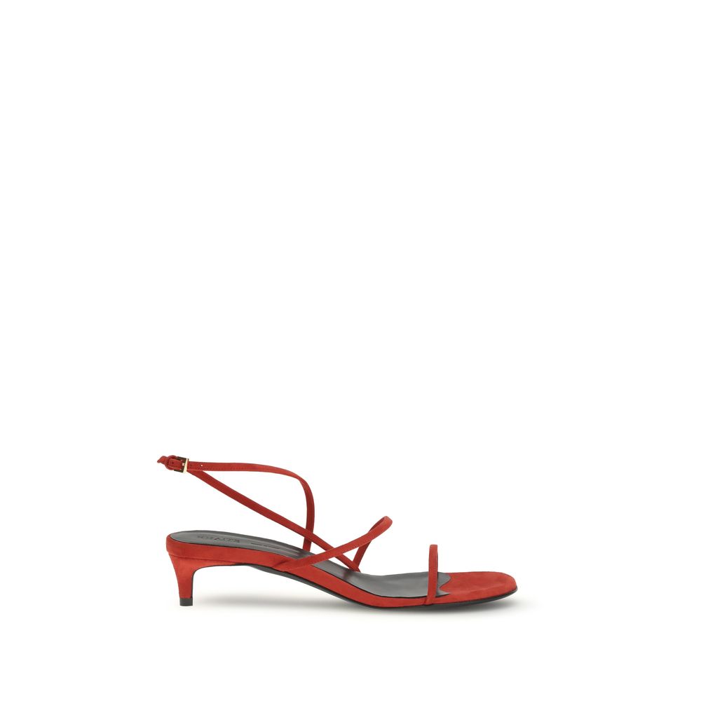Khaite Multicolor Calf Leather Bos Taurus Stiletto Heel Sandals