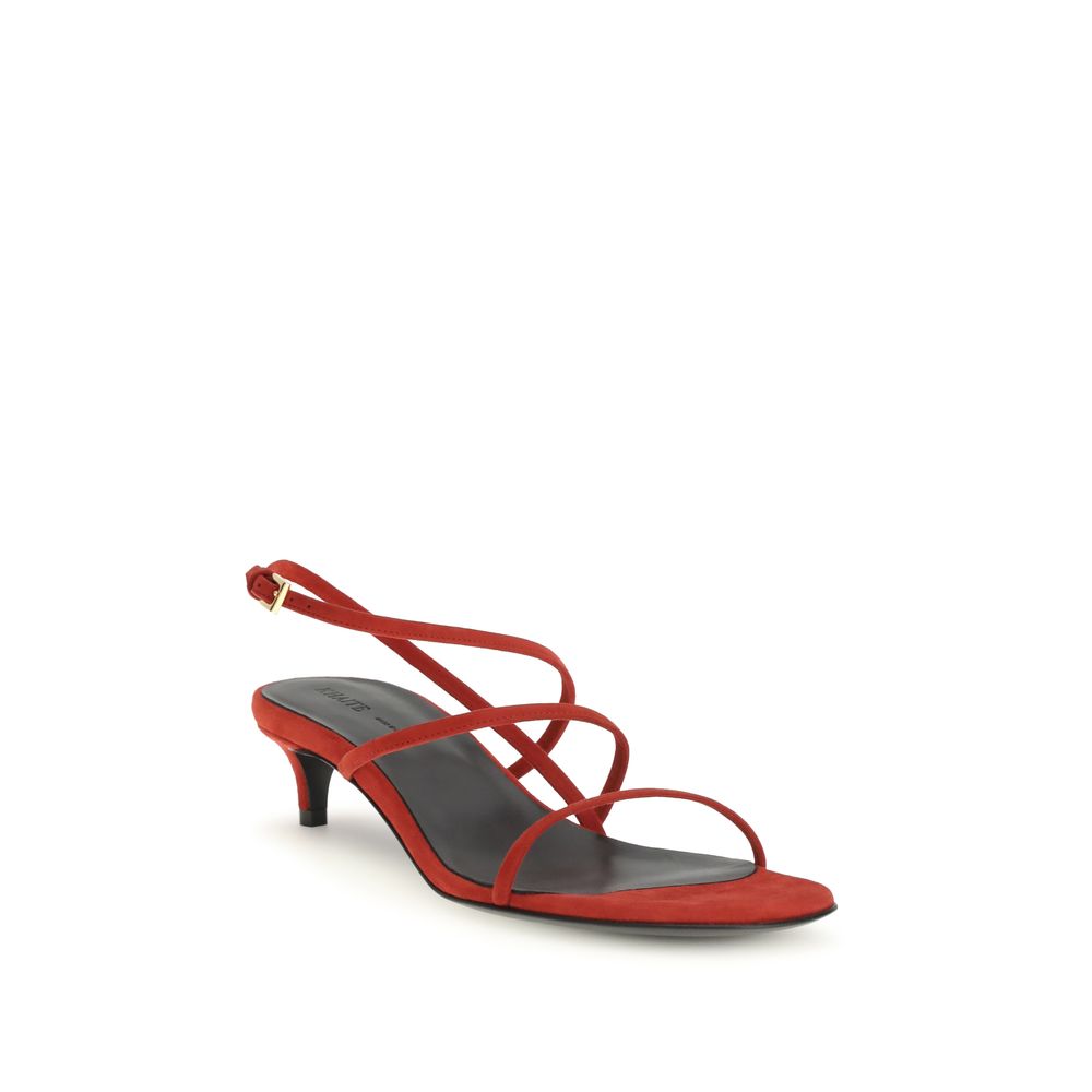 Khaite Multicolor Calf Leather Bos Taurus Stiletto Heel Sandals | Regal Royce