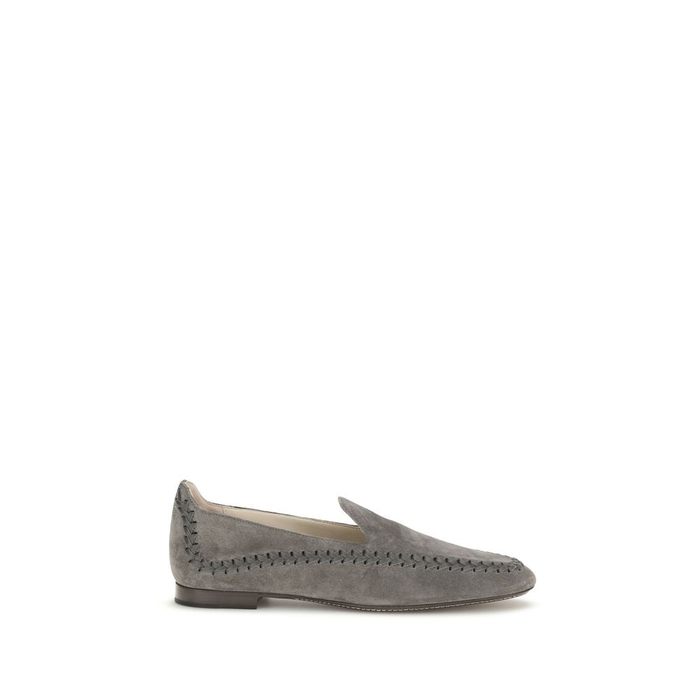 Giorgio Armani Gray Calf Leather Bos Taurus Slip-On Loafers | Regal Royce