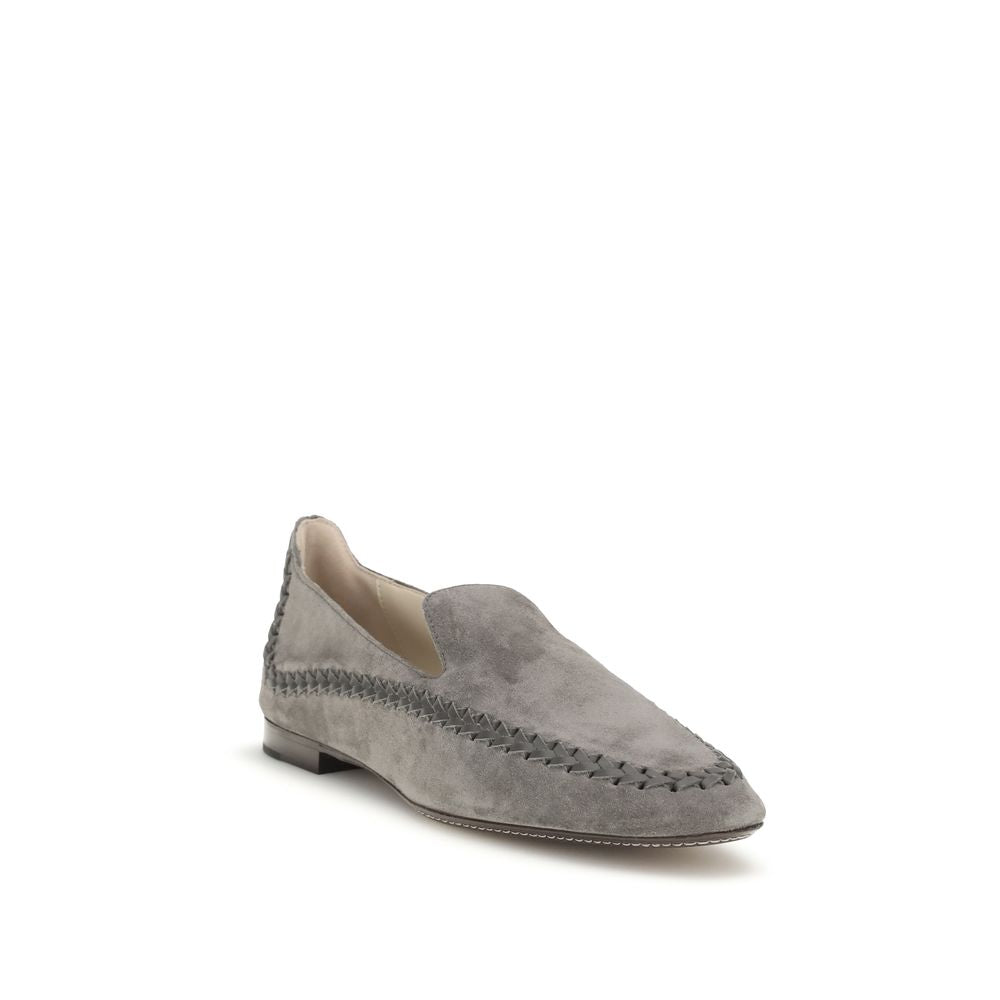 Giorgio Armani Gray Calf Leather Bos Taurus Slip-On Loafers | Regal Royce