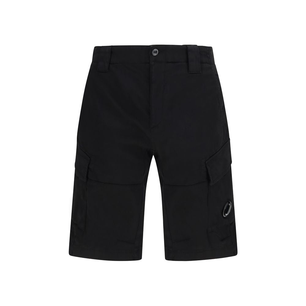 C.P. Company Black Cotton Bermuda Shorts | Regal Royce