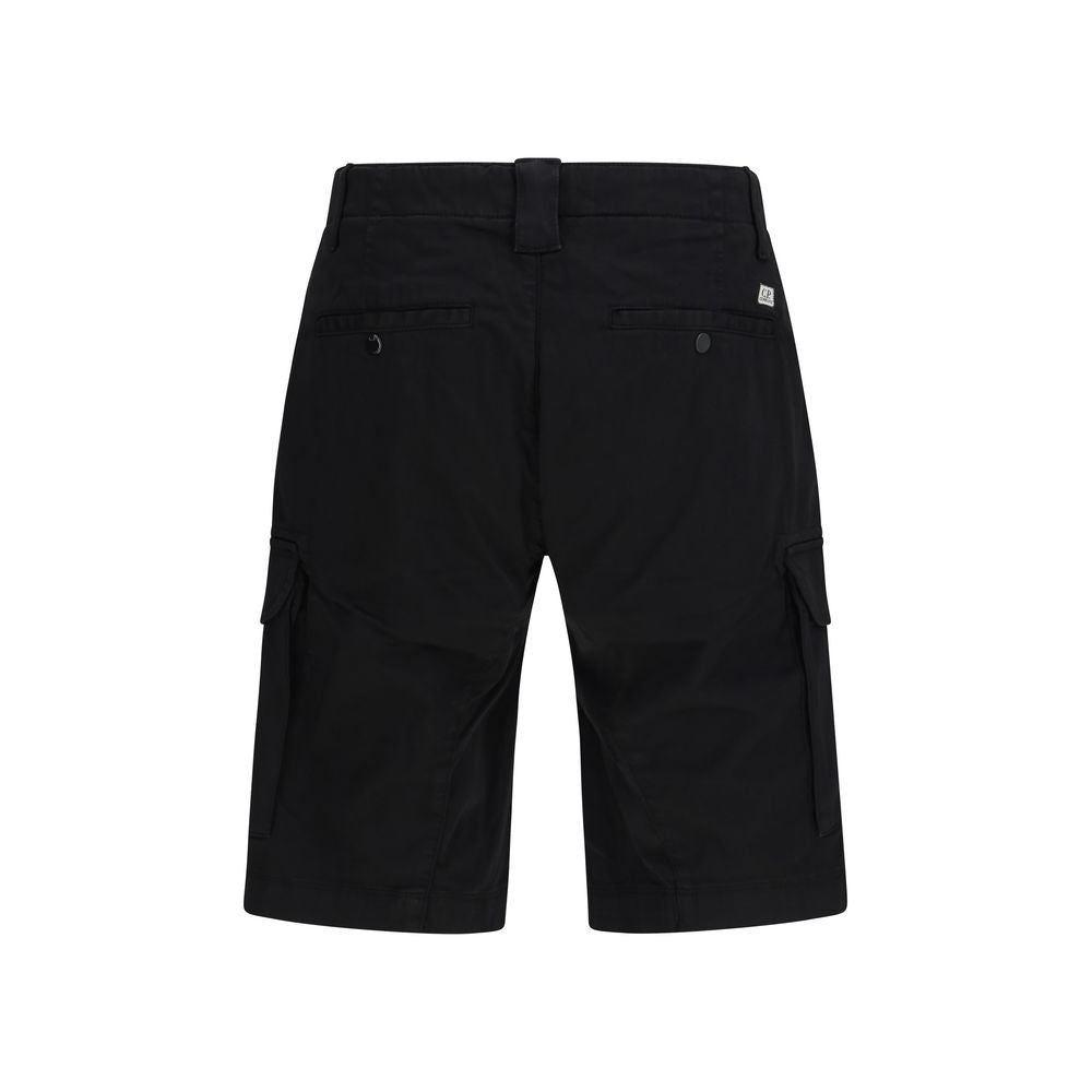 C.P. Company Black Cotton Bermuda Shorts | Regal Royce