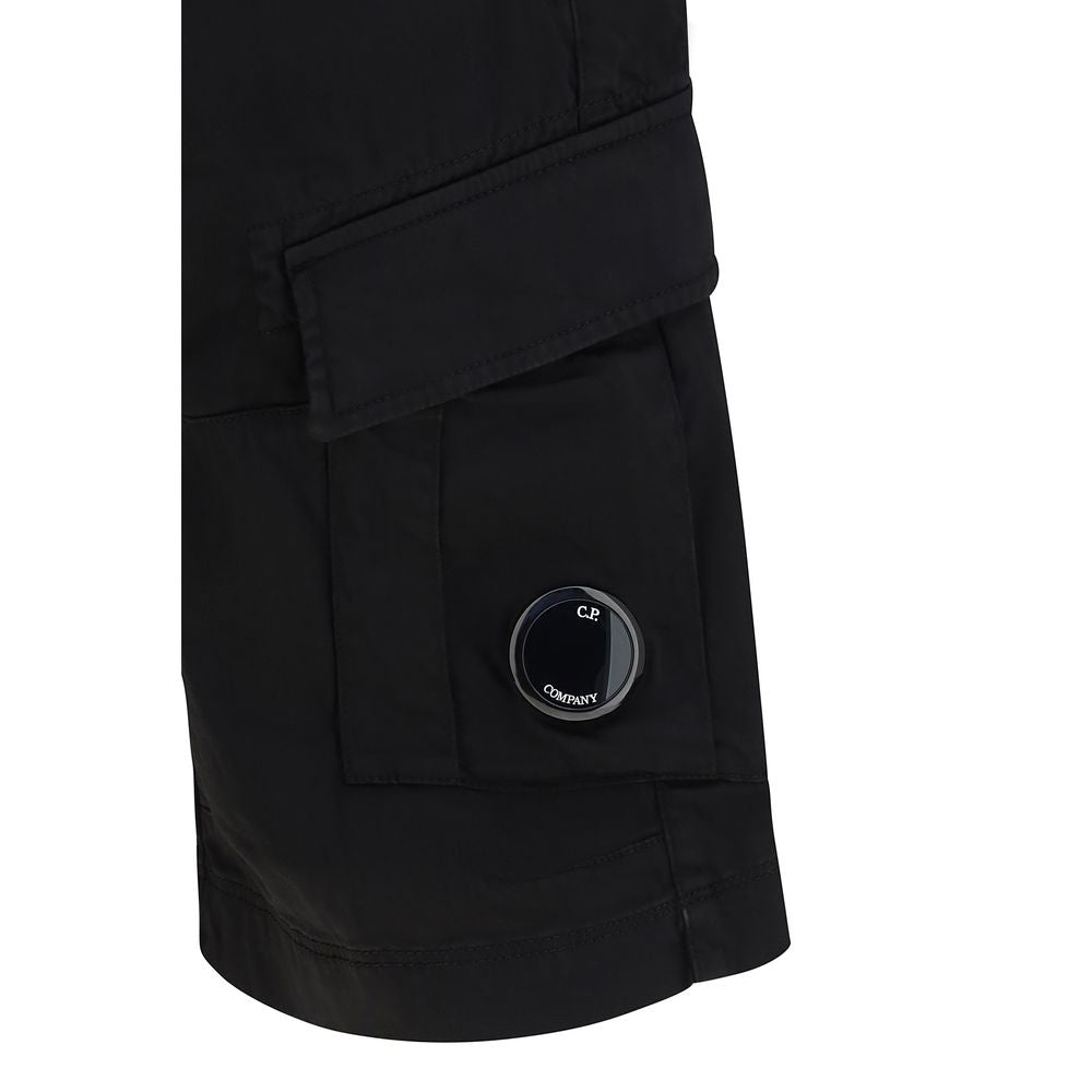 C.P. Company Black Cotton Bermuda Shorts | Regal Royce
