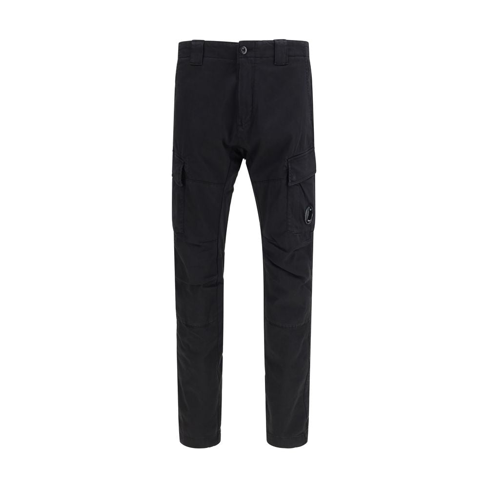 C.P. Company Black Cotton Cargo Pants | Regal Royce