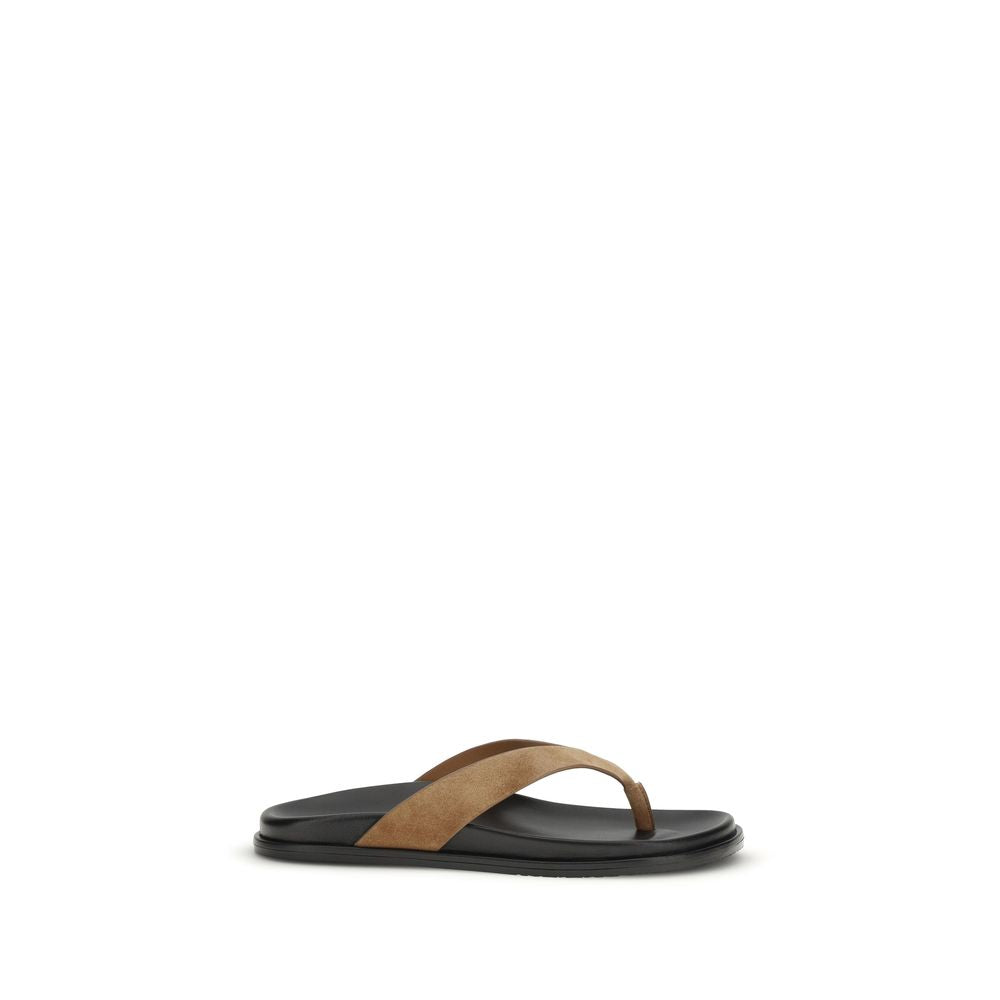 Stuart Weitzman Multicolor Calf Leather Bos Taurus Flip-Flop Sandals | Regal Royce