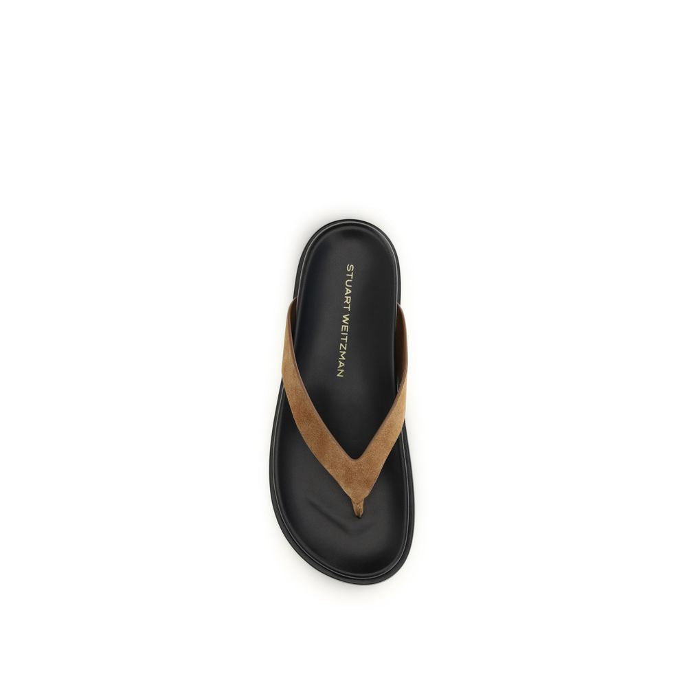 Stuart Weitzman Multicolor Calf Leather Bos Taurus Flip-Flop Sandals | Regal Royce