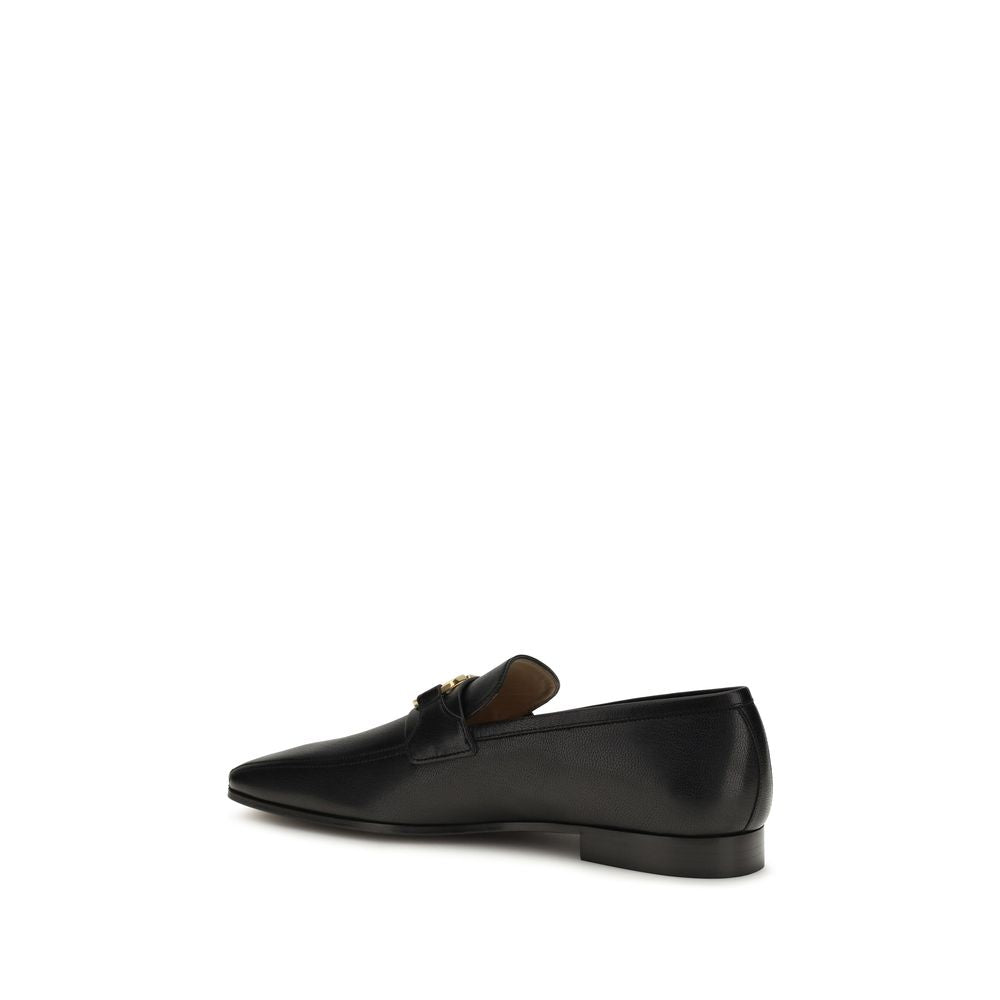 Valentino Garavani Black Goatskin Slip-On Loafers | Regal Royce