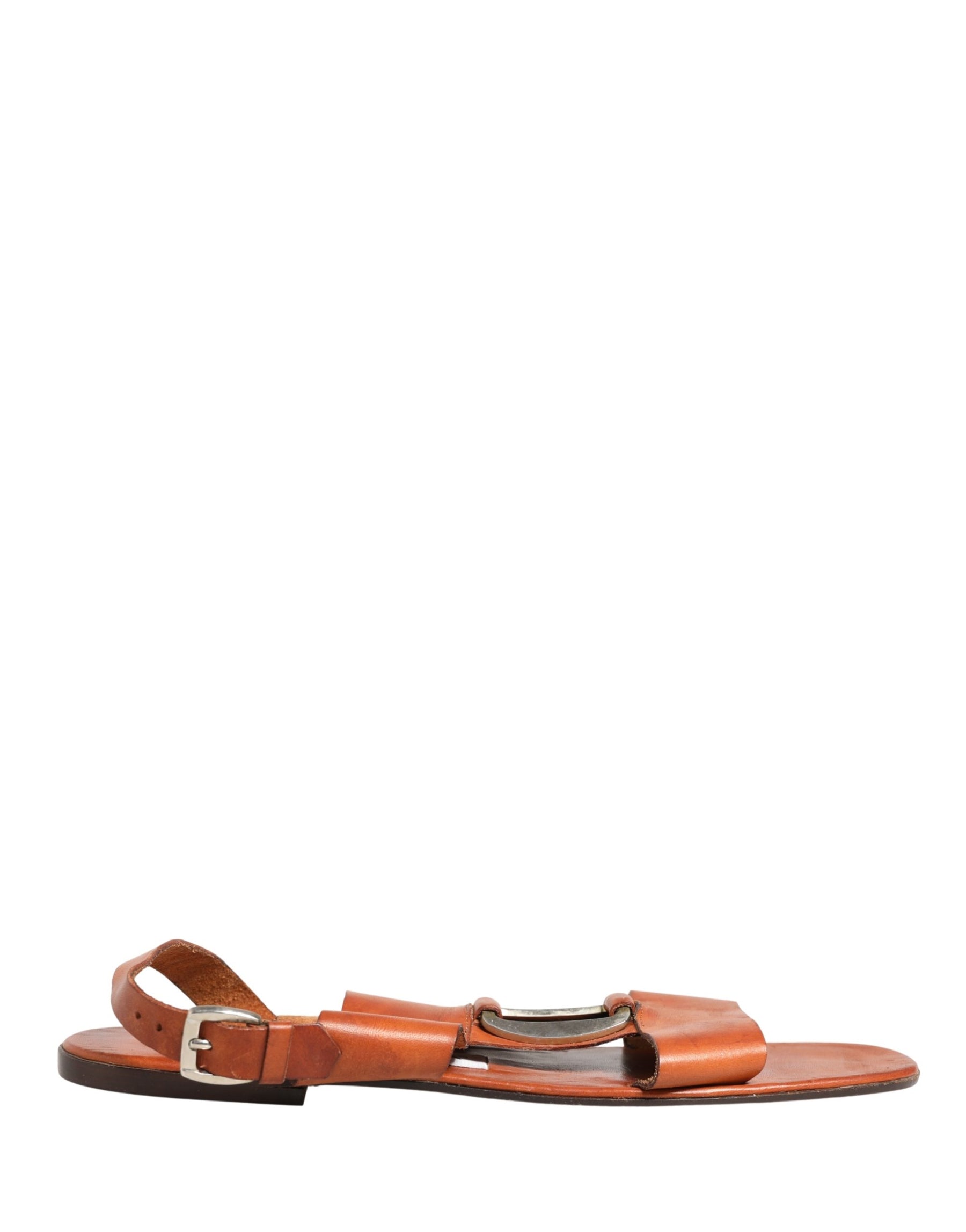 Dolce & Gabbana Brown Leather Flat Sandals Shoes | Regal Royce