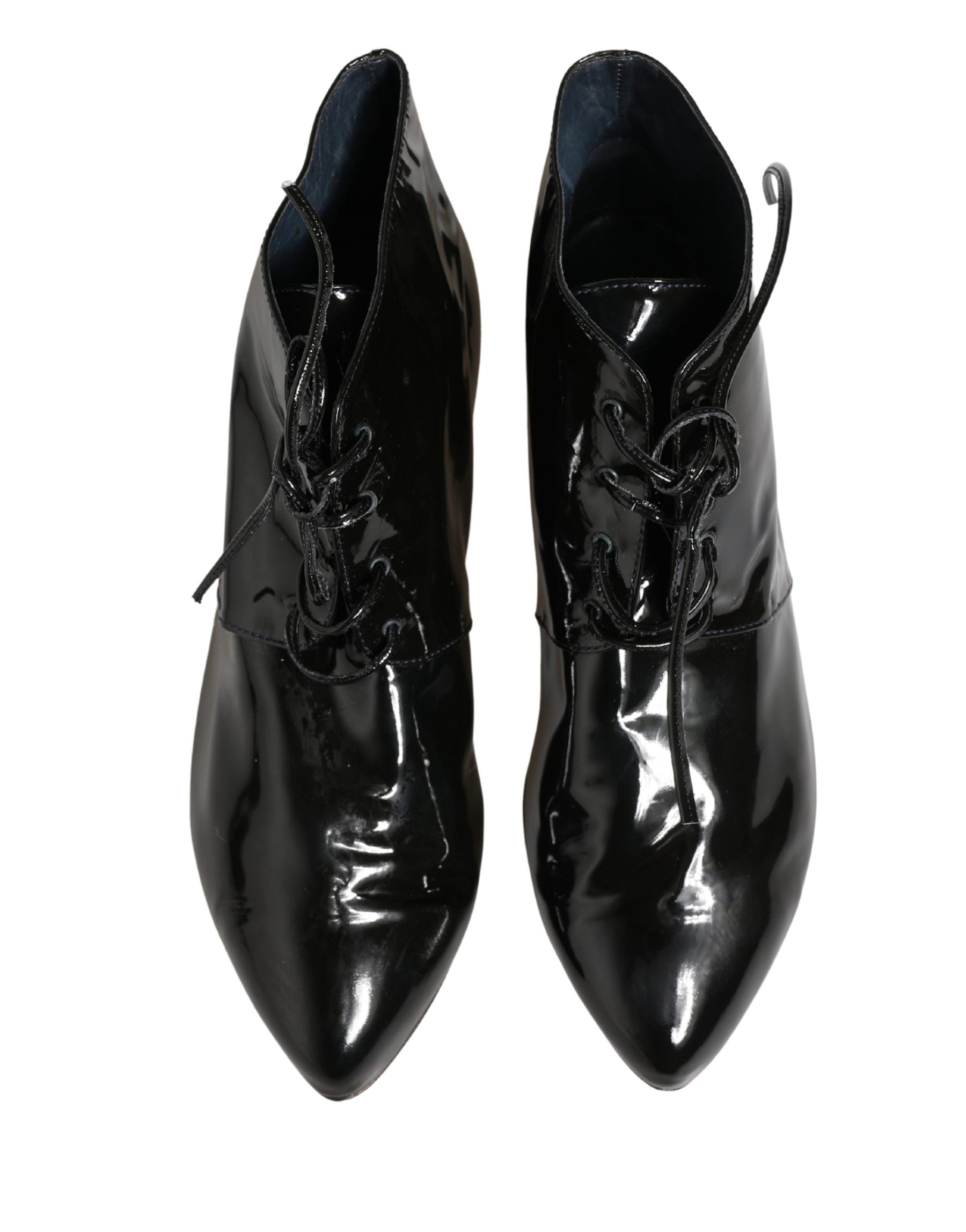 Dolce & Gabbana Black Leather AnkleBoots Shoes | Regal Royce