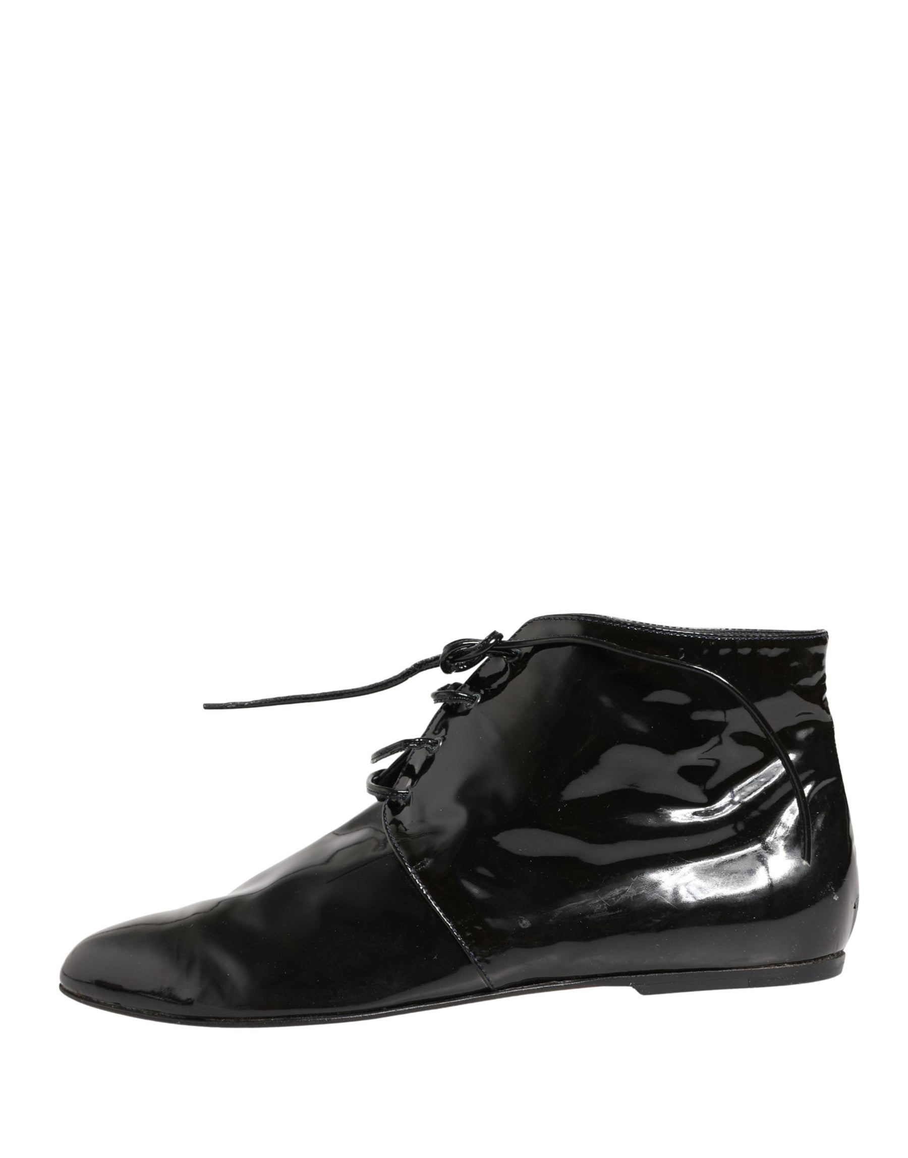 Dolce & Gabbana Black Leather AnkleBoots Shoes | Regal Royce