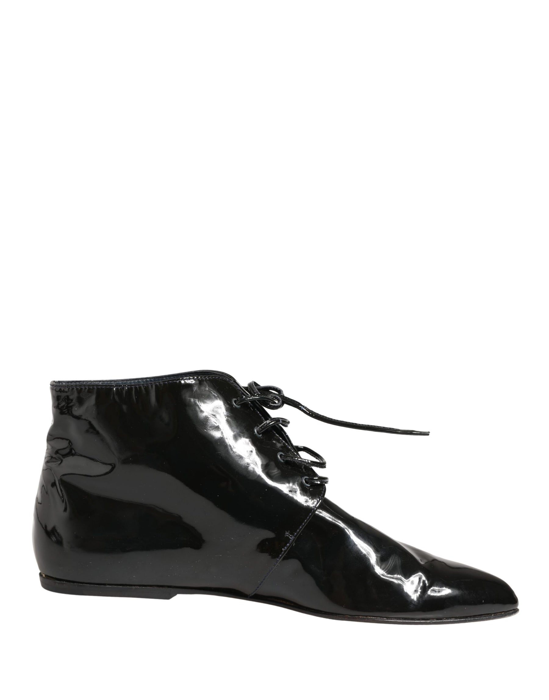 Dolce & Gabbana Black Leather AnkleBoots Shoes | Regal Royce