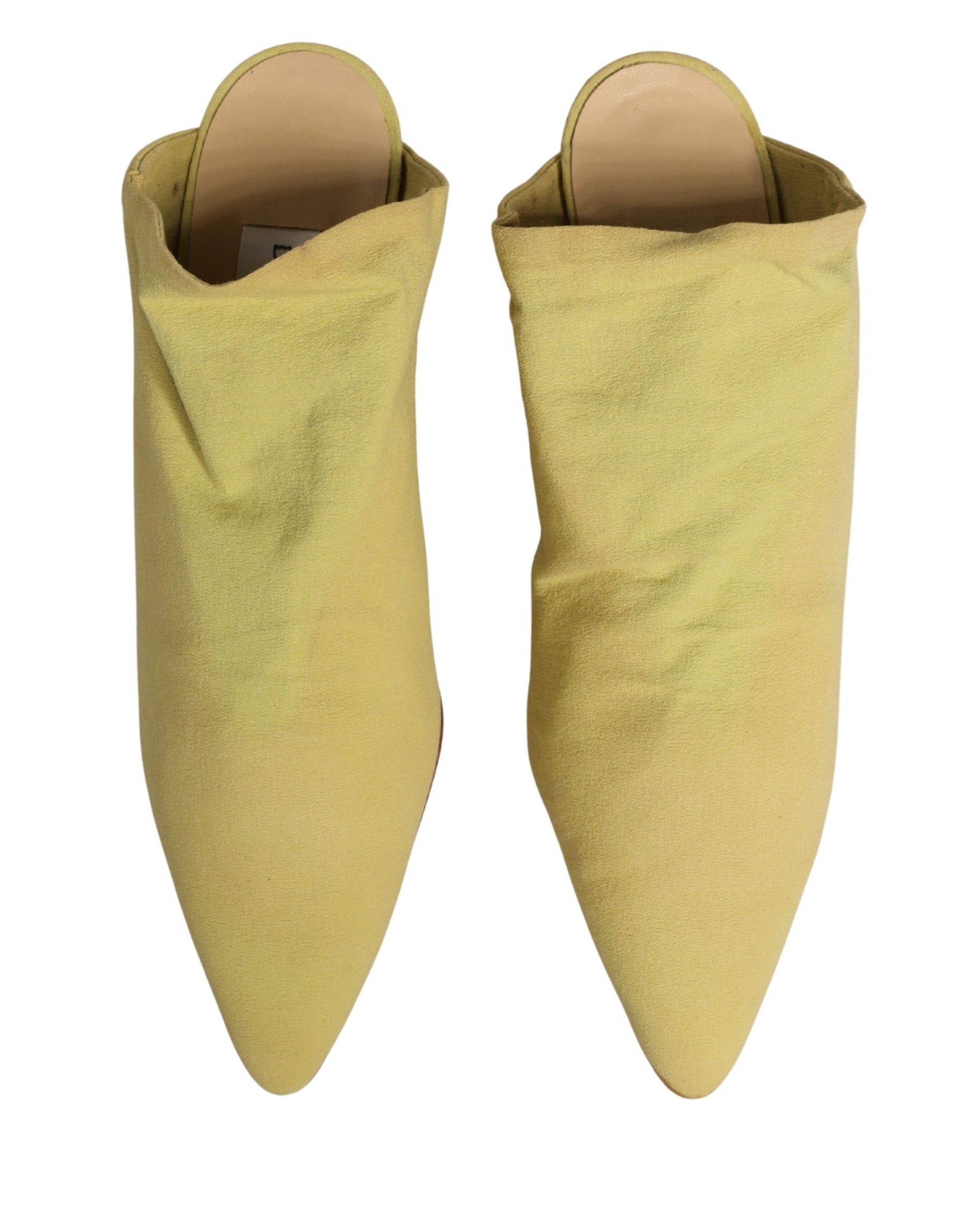 Dolce & Gabbana Yellow Suede Heel Mule Shoes | Regal Royce