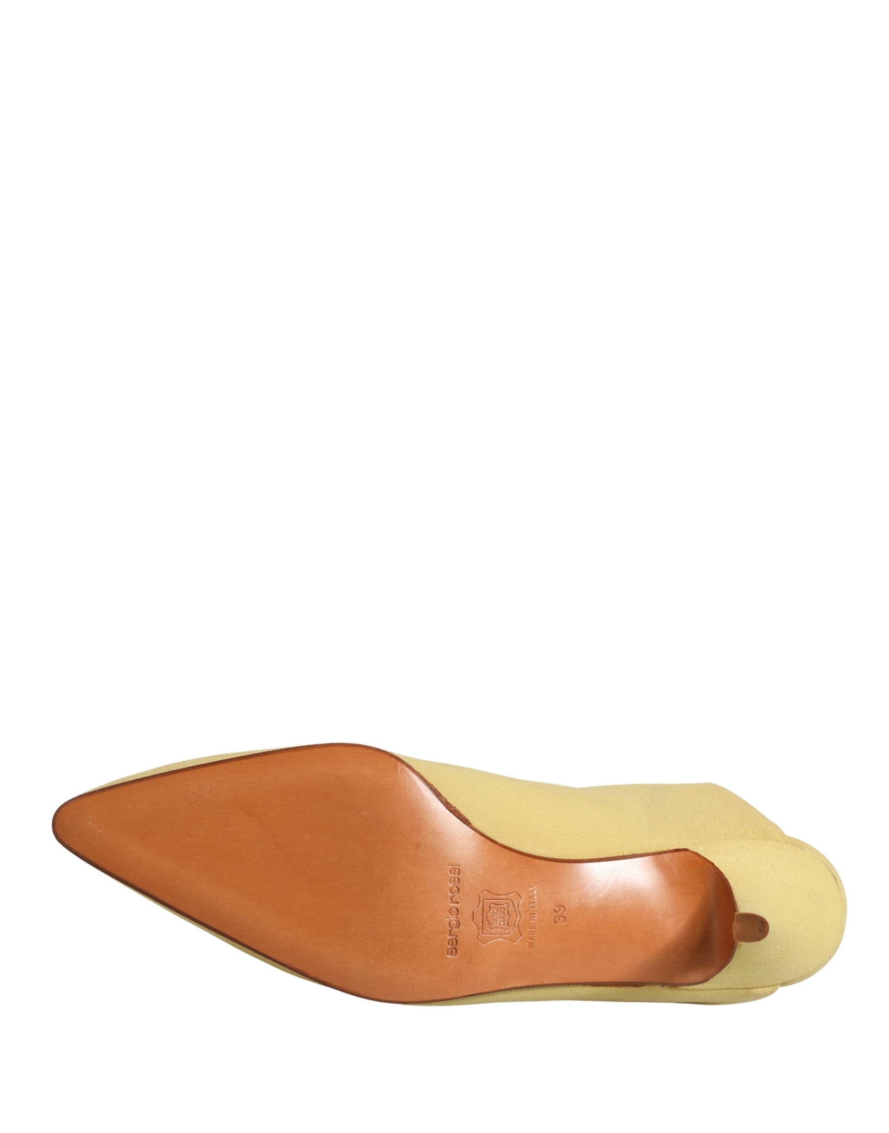Dolce & Gabbana Yellow Suede Heel Mule Shoes | Regal Royce
