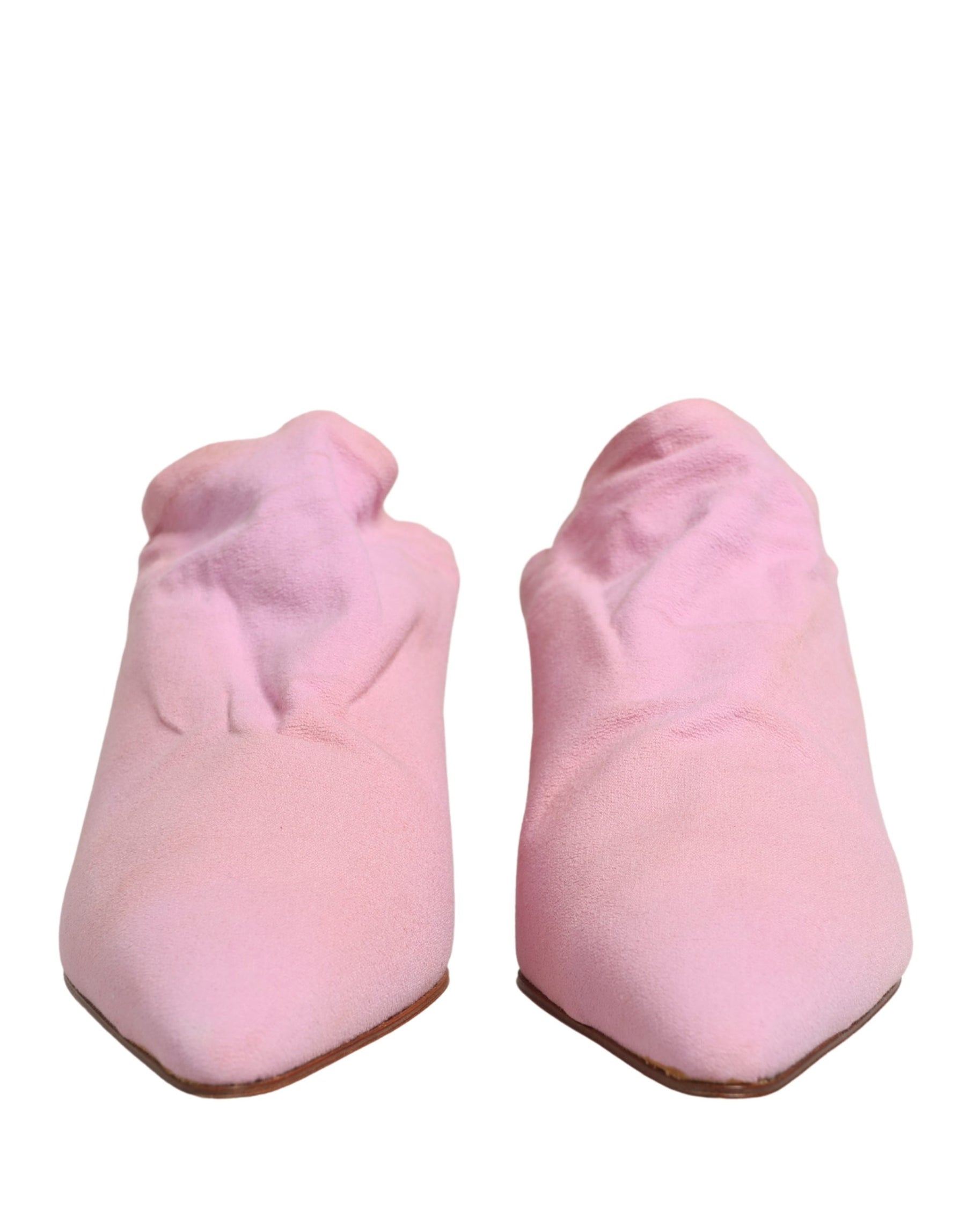 Dolce & Gabbana Pink Suede Heel Mule Shoes | Regal Royce