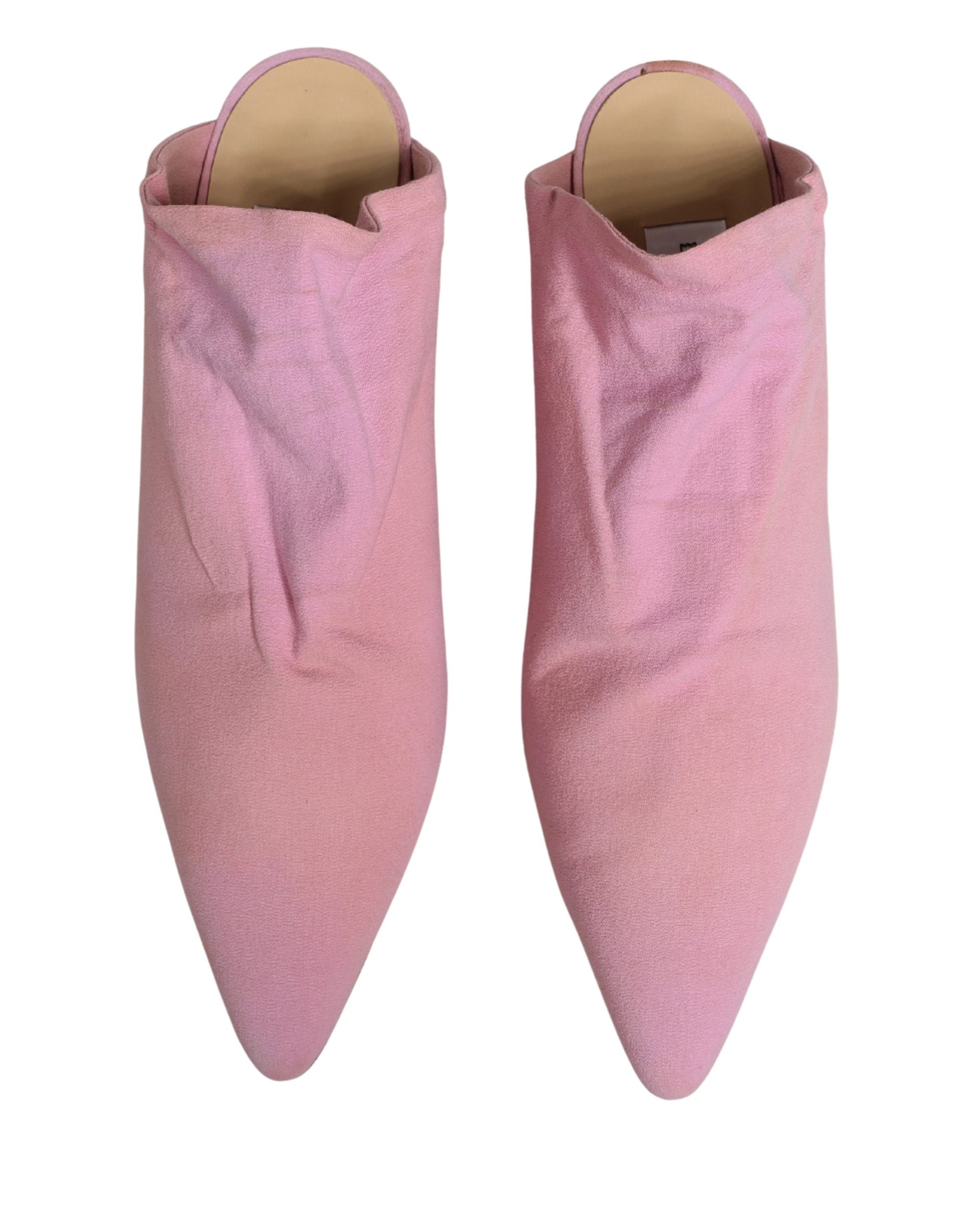 Dolce & Gabbana Pink Suede Heel Mule Shoes | Regal Royce