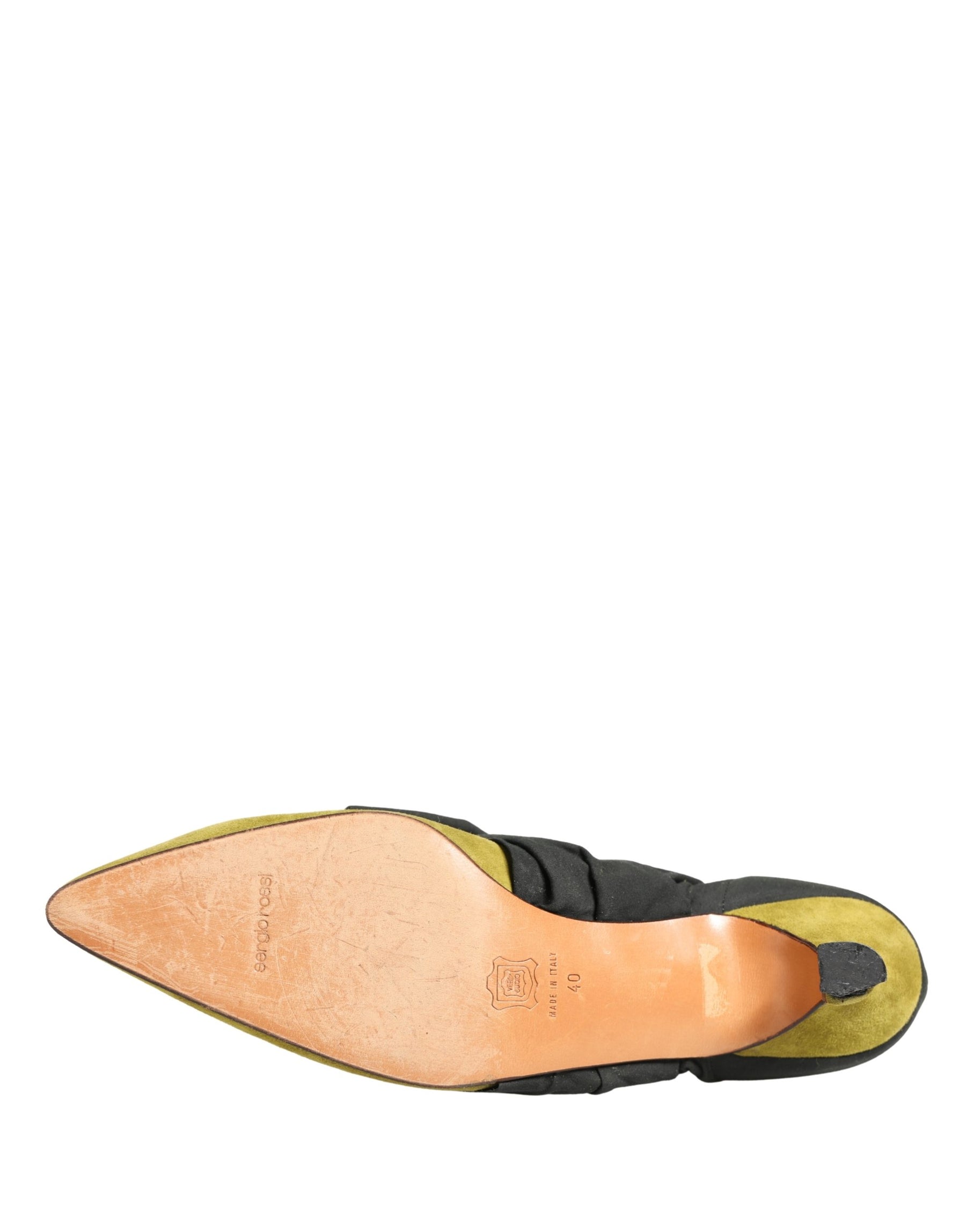 Dolce & Gabbana Black Yellow Suede Boots Shoes | Regal Royce