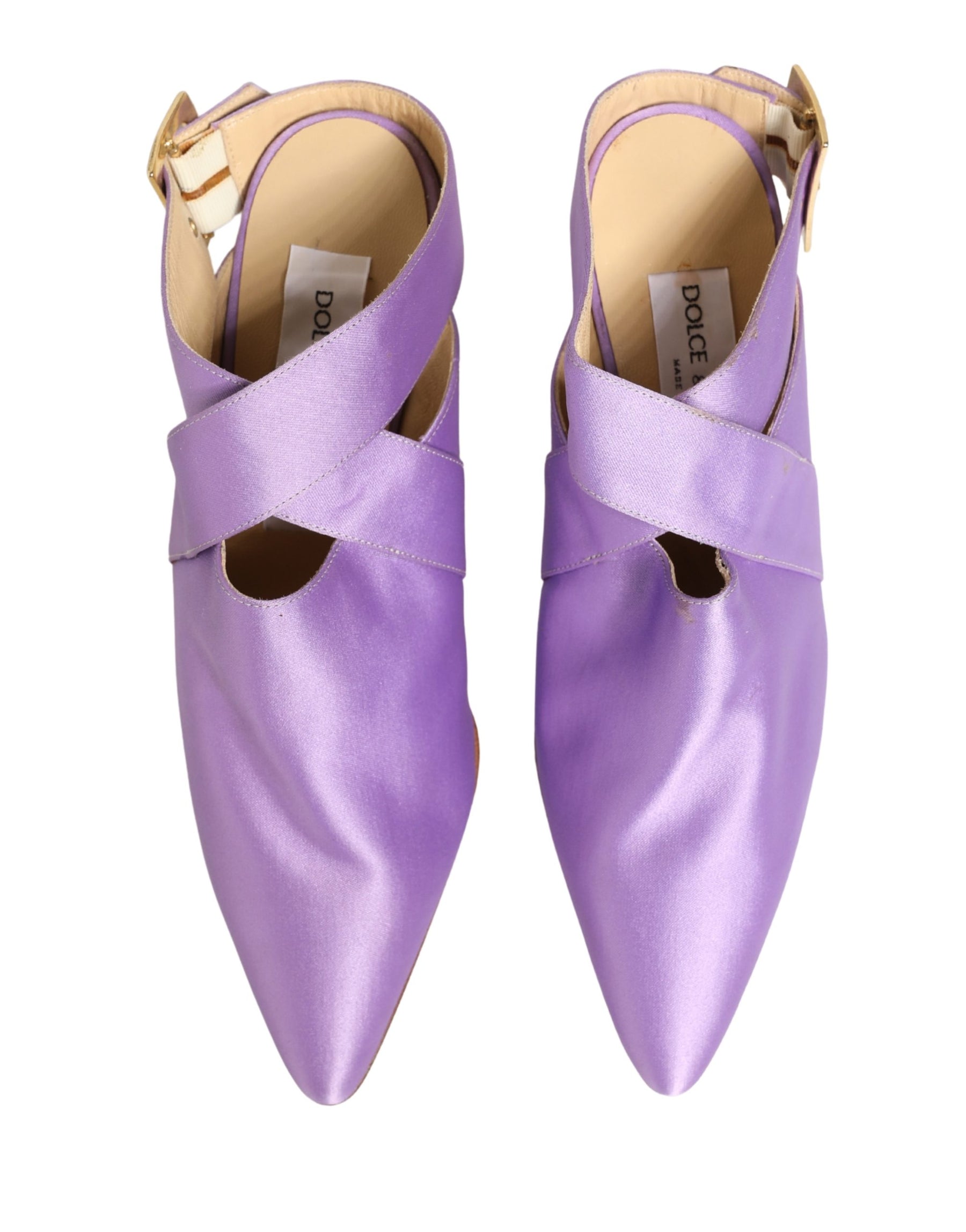 Dolce & Gabbana Purple Satin Sandals Shoes | Regal Royce