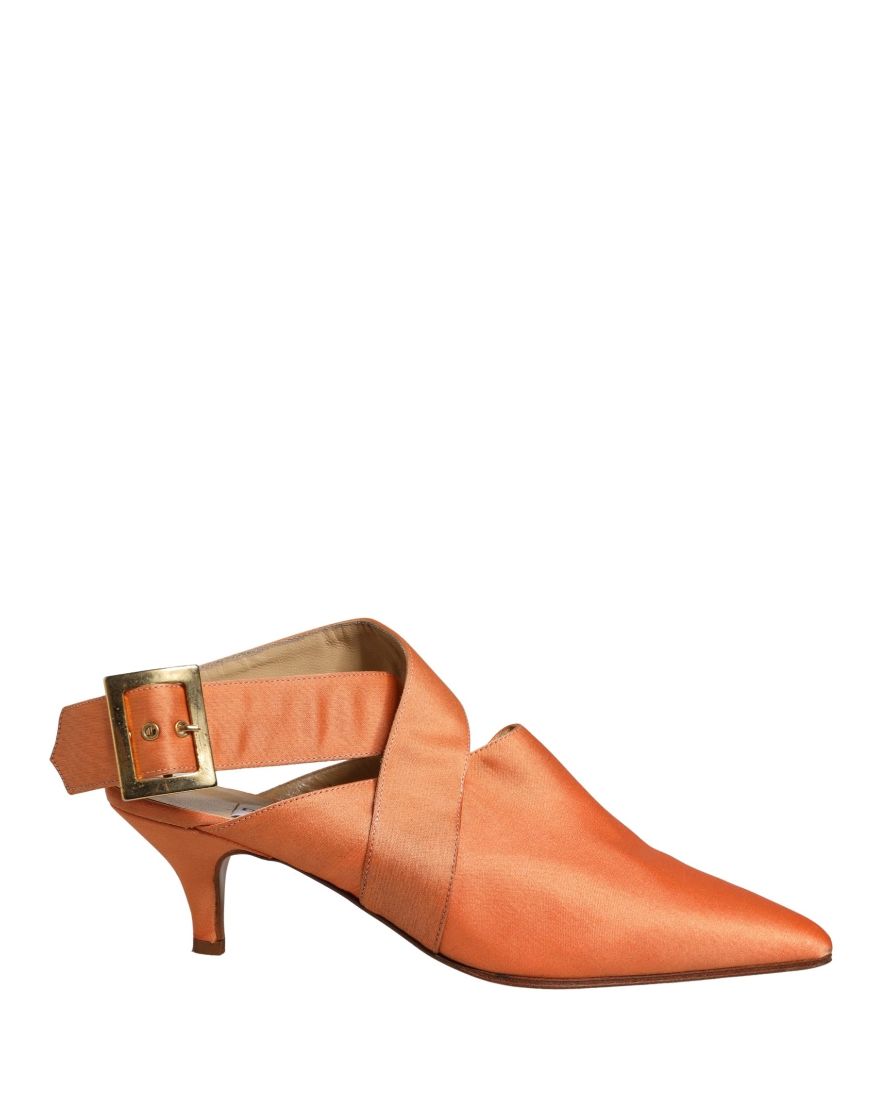 Dolce & Gabbana Orange Satin Sandals Shoes | Regal Royce