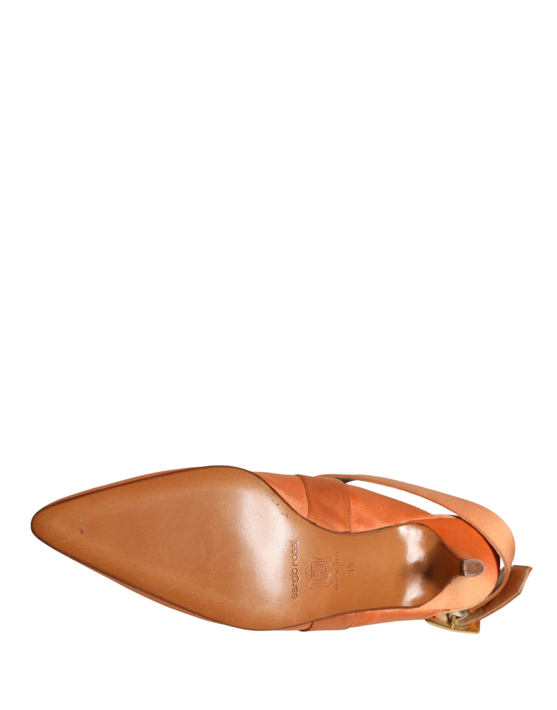 Dolce & Gabbana Orange Satin Sandals Shoes | Regal Royce