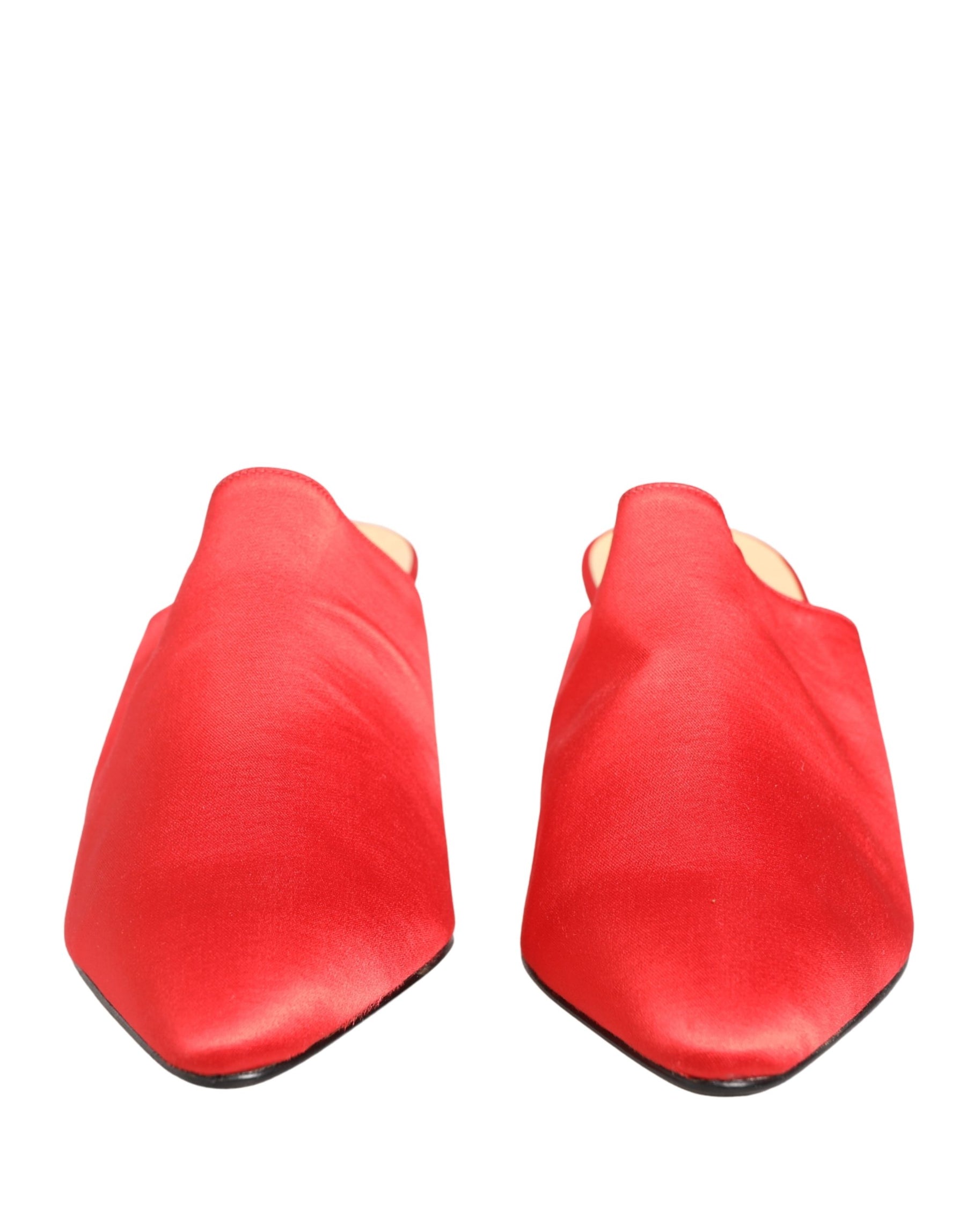 Dolce & Gabbana Red Suede Heel Mule Shoes | Regal Royce