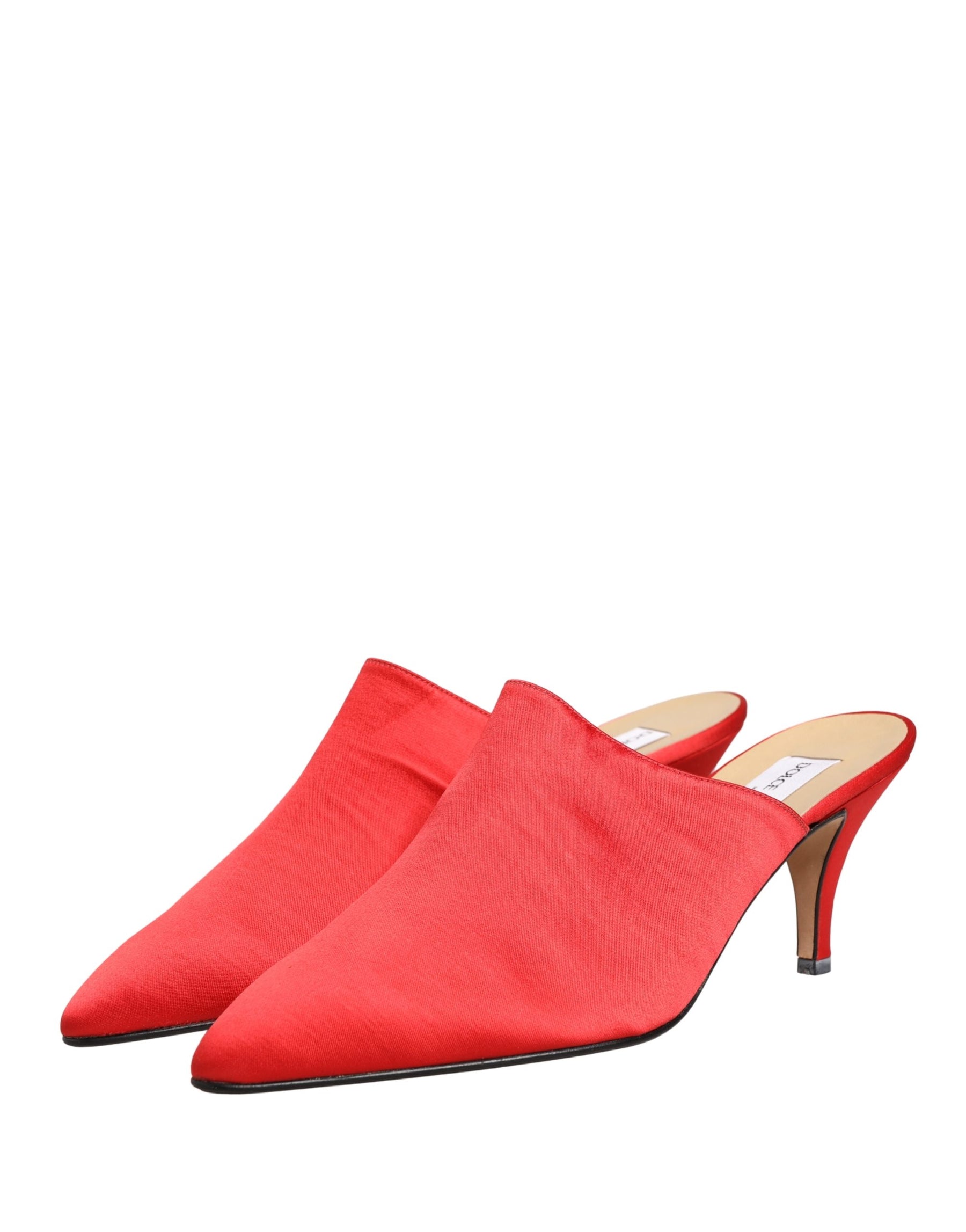 Dolce & Gabbana Red Suede Heel Mule Shoes | Regal Royce