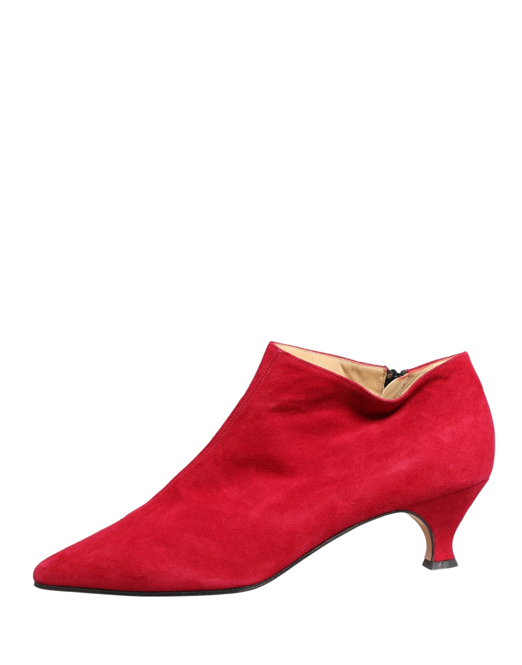 Dolce & Gabbana Red Suede Ankle Boots Shoes | Regal Royce