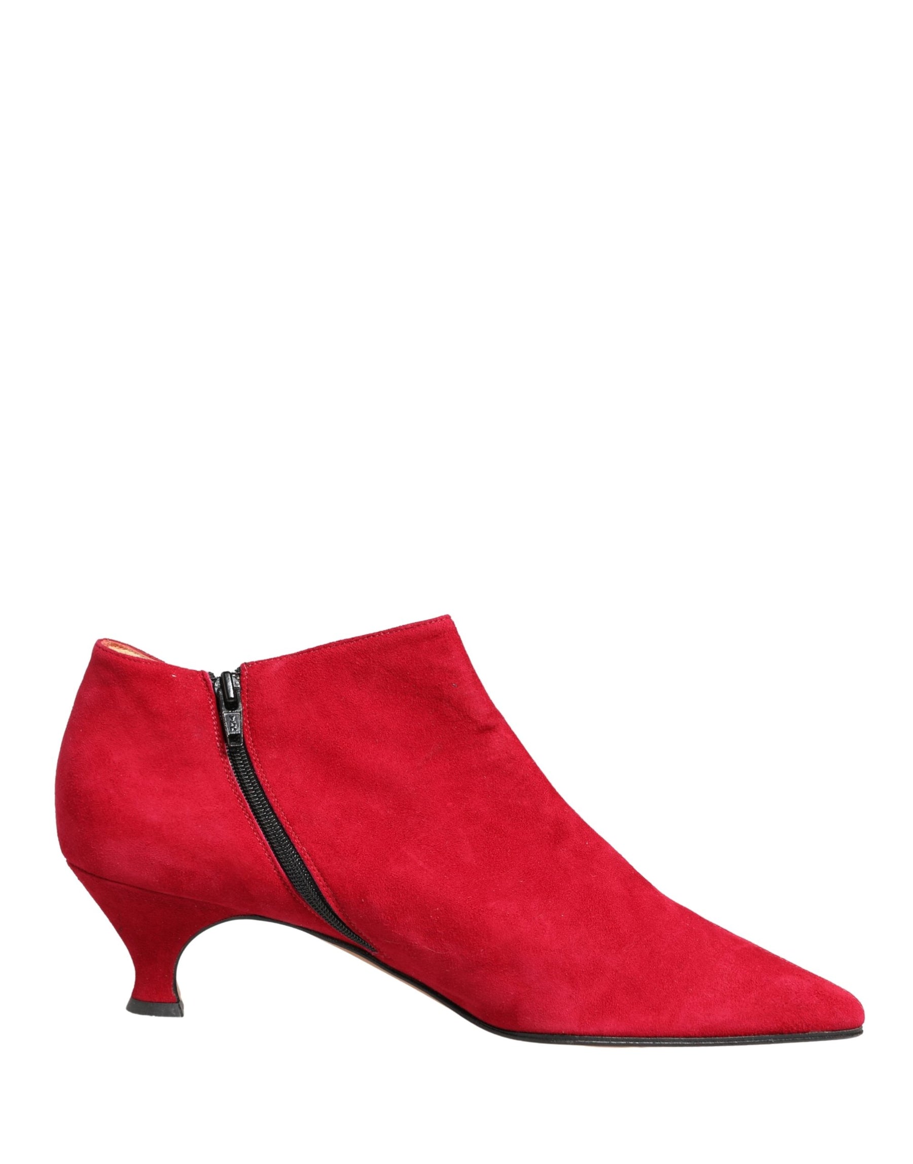 Dolce & Gabbana Red Suede Ankle Boots Shoes | Regal Royce