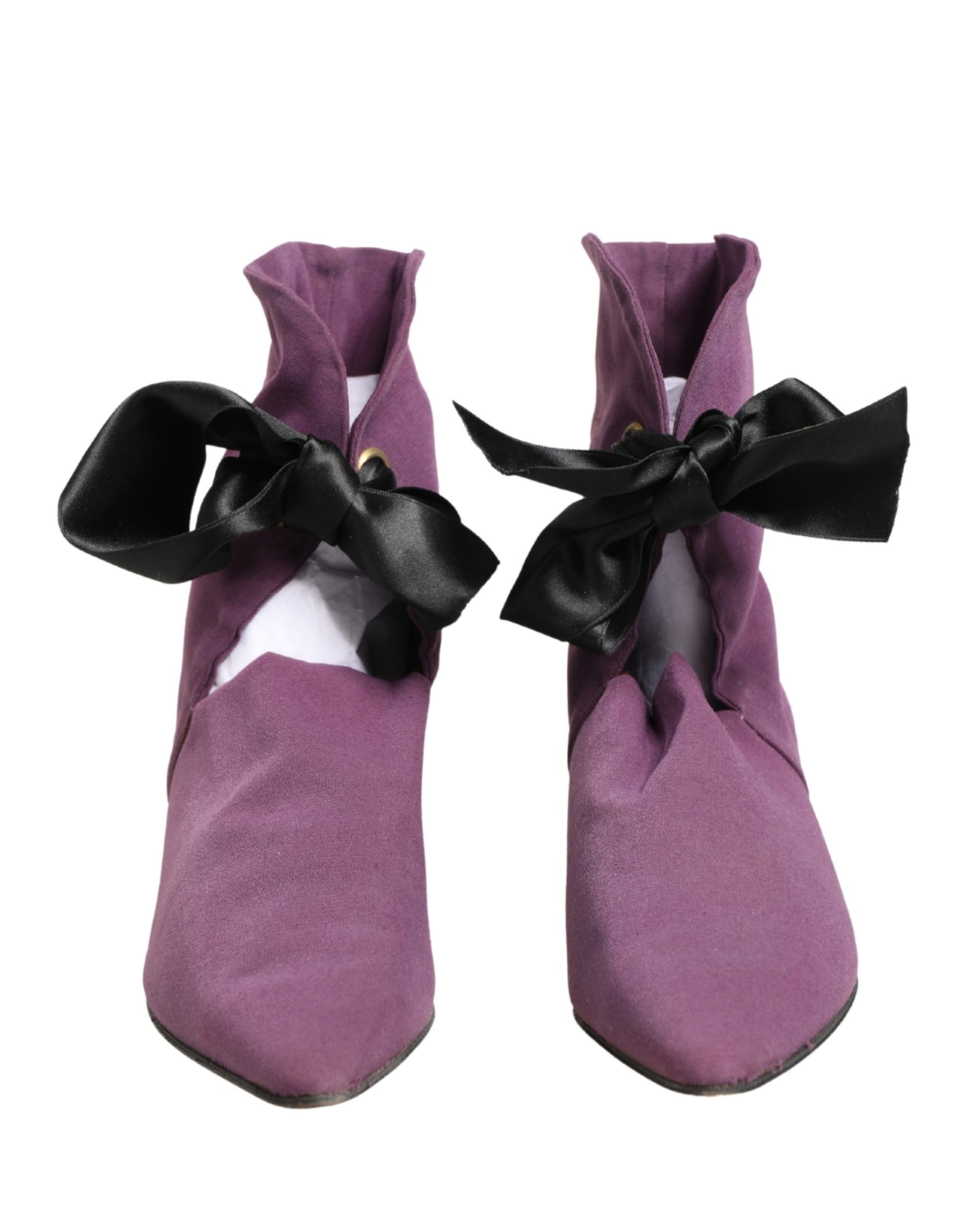 Dolce & Gabbana Purple Mid Calf Boots Shoes | Regal Royce