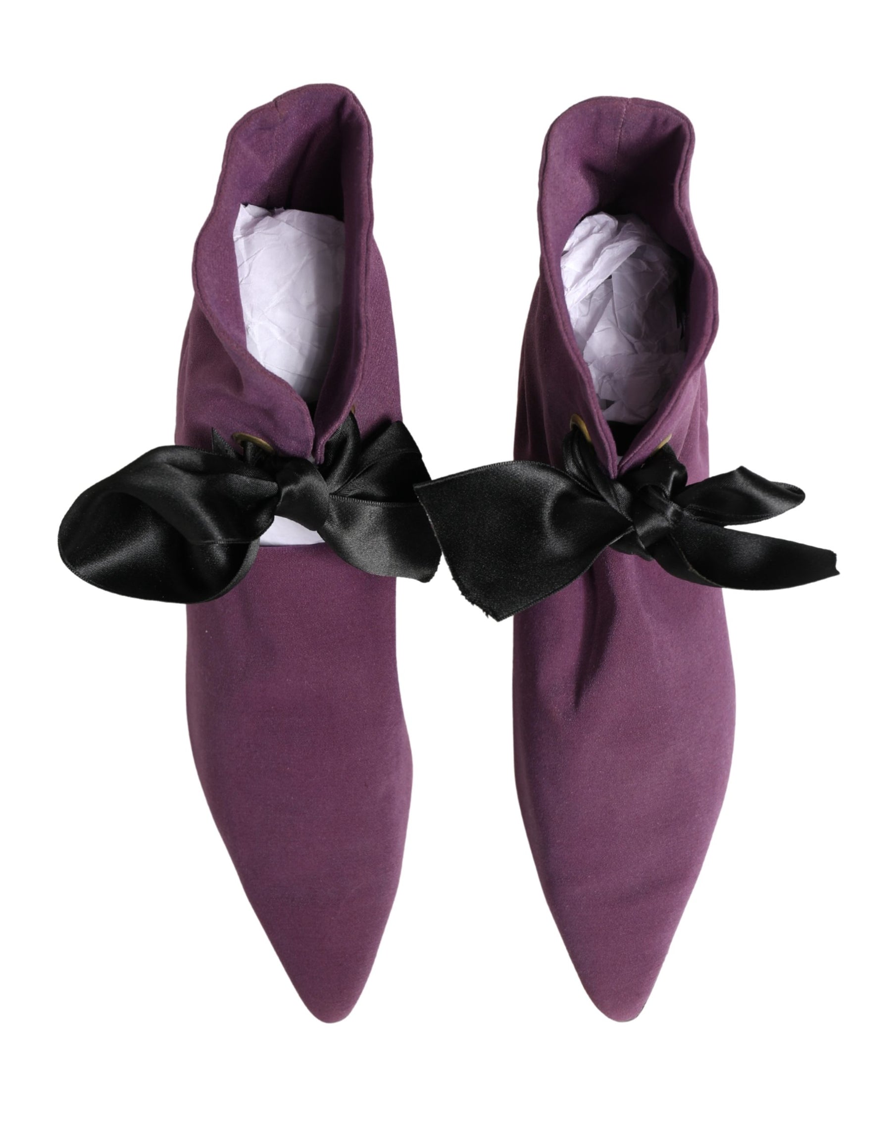 Dolce & Gabbana Purple Mid Calf Boots Shoes | Regal Royce