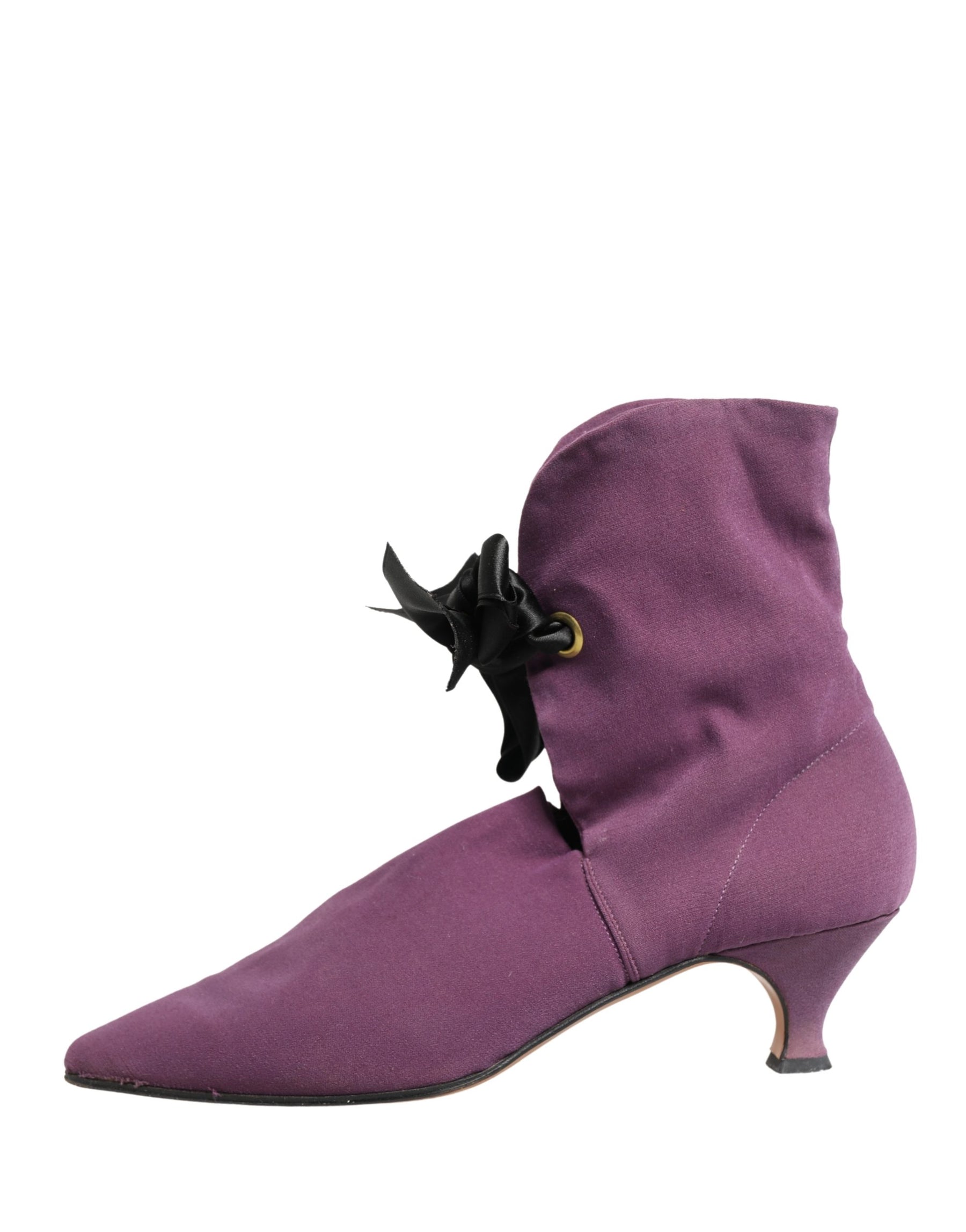 Dolce & Gabbana Purple Mid Calf Boots Shoes | Regal Royce